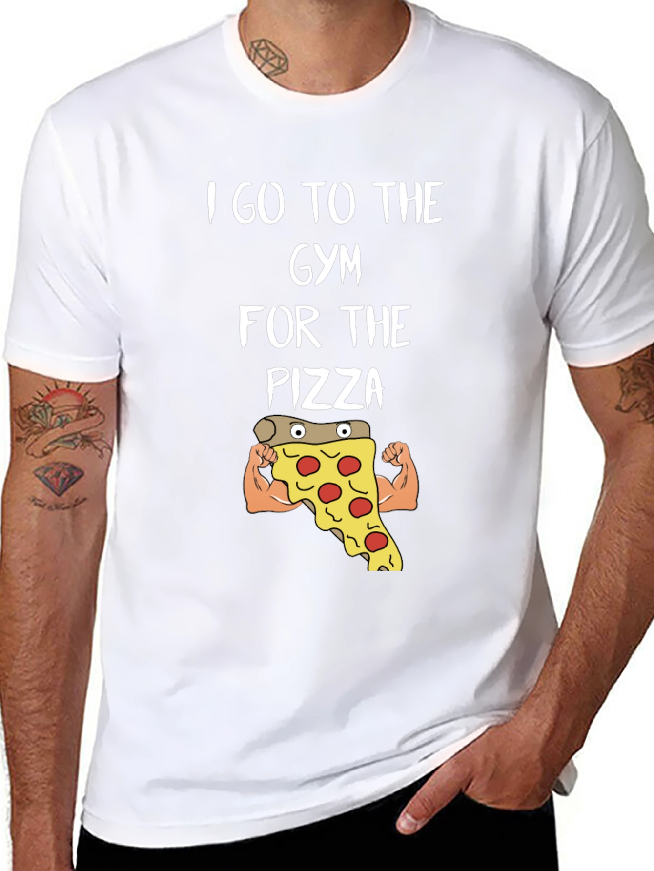Gym Pizza T-Shirt - Funny Workout Tee