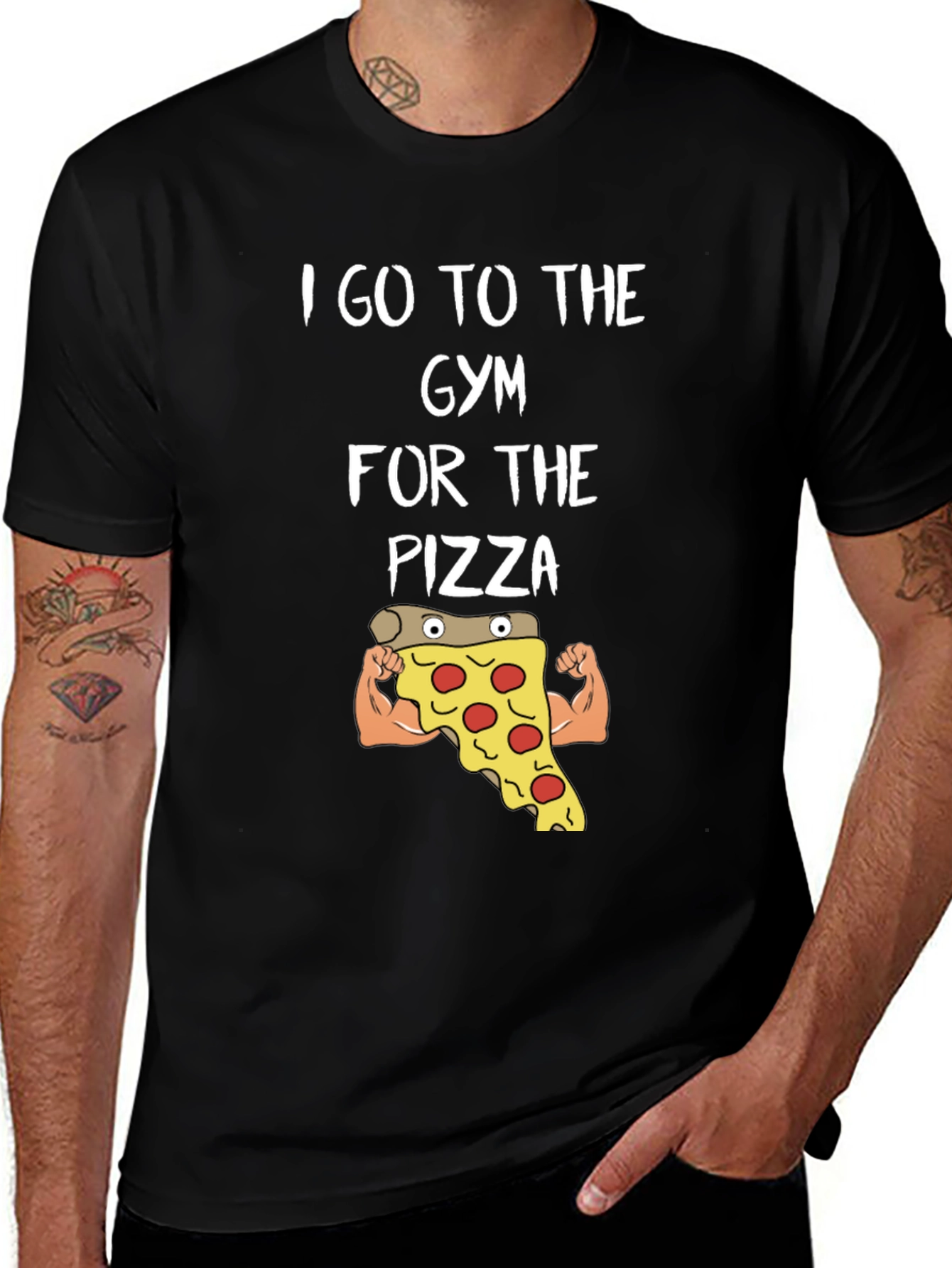 Gym Pizza T-Shirt - Funny Workout Tee