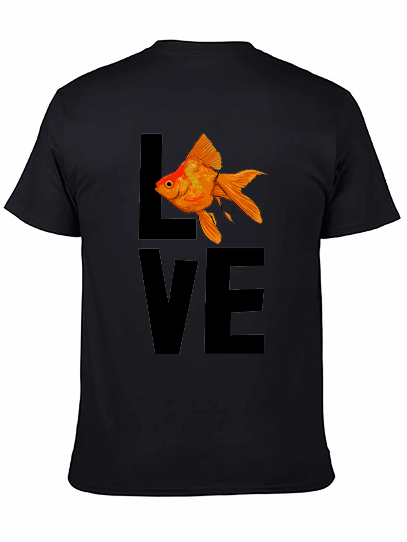 Love Fish T-Shirt - Black Graphic Tee