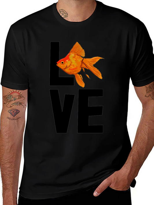 Love Fish T-Shirt - Black Graphic Tee