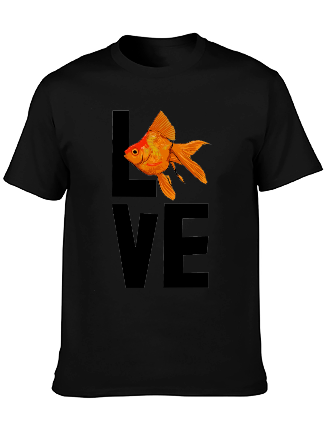 Love Fish T-Shirt - Black Graphic Tee