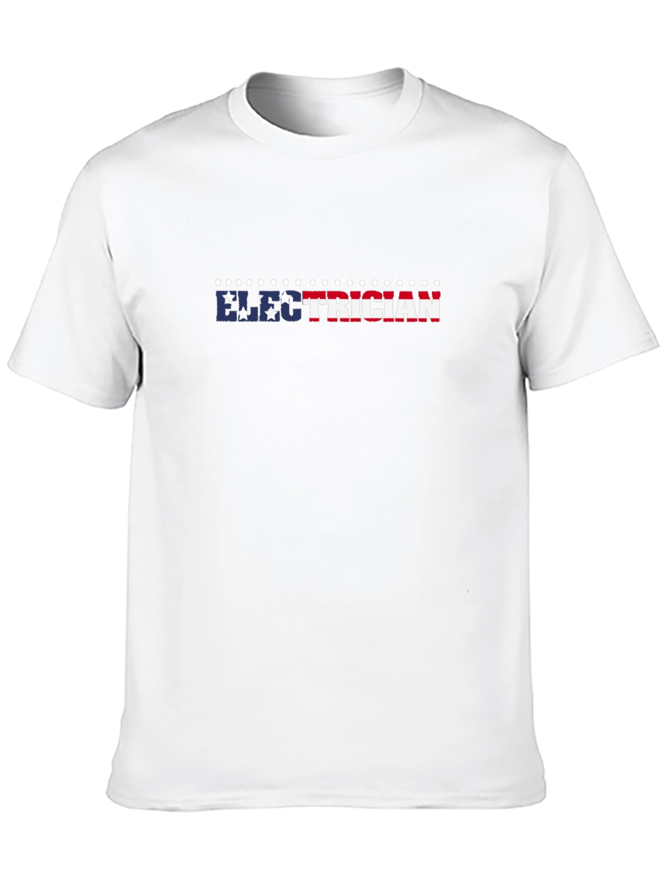 Electrician Patriotic T-Shirt - Black Crew Neck