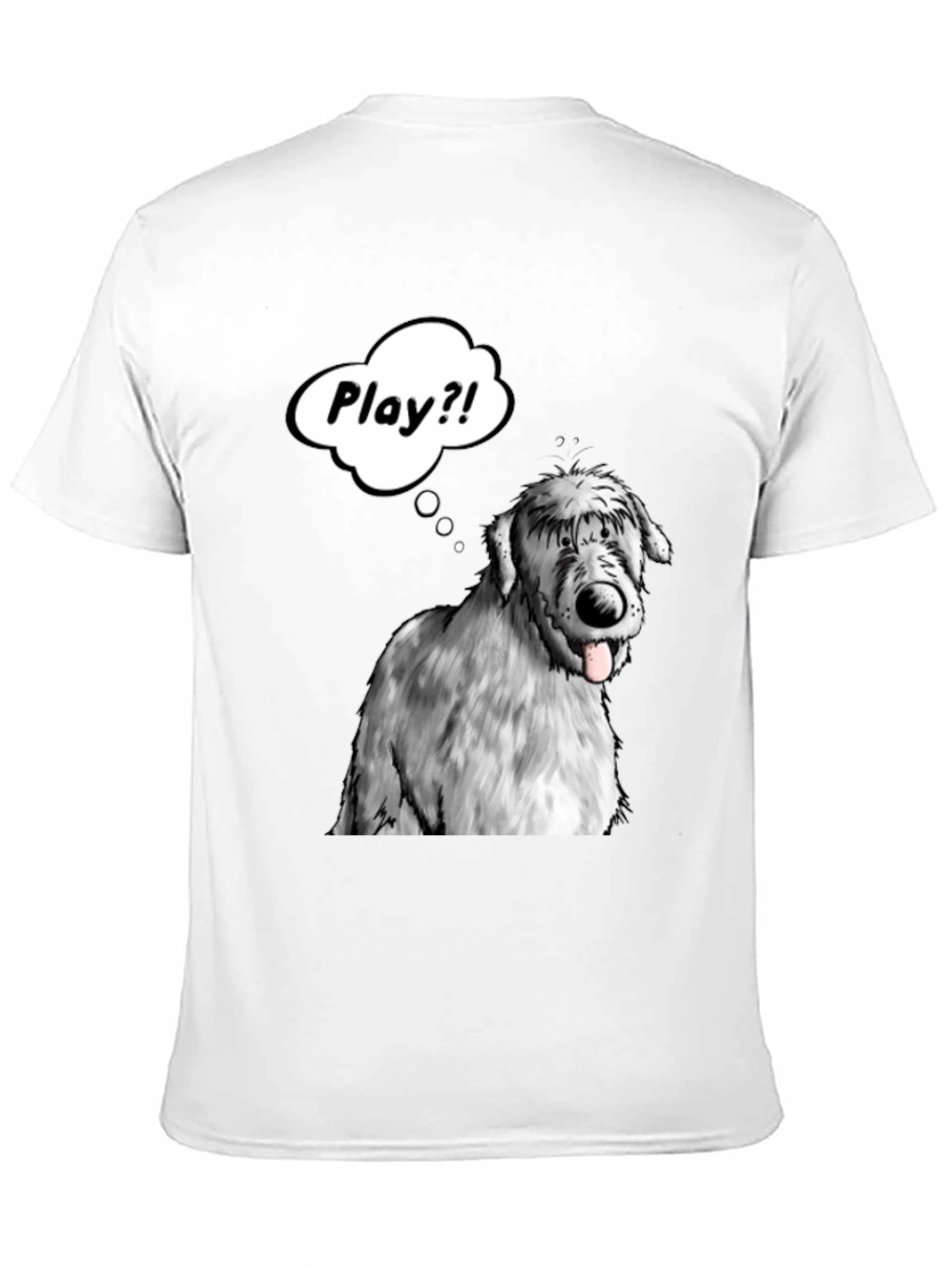 Playful Dog Graphic Tee - Black Cotton T-Shirt