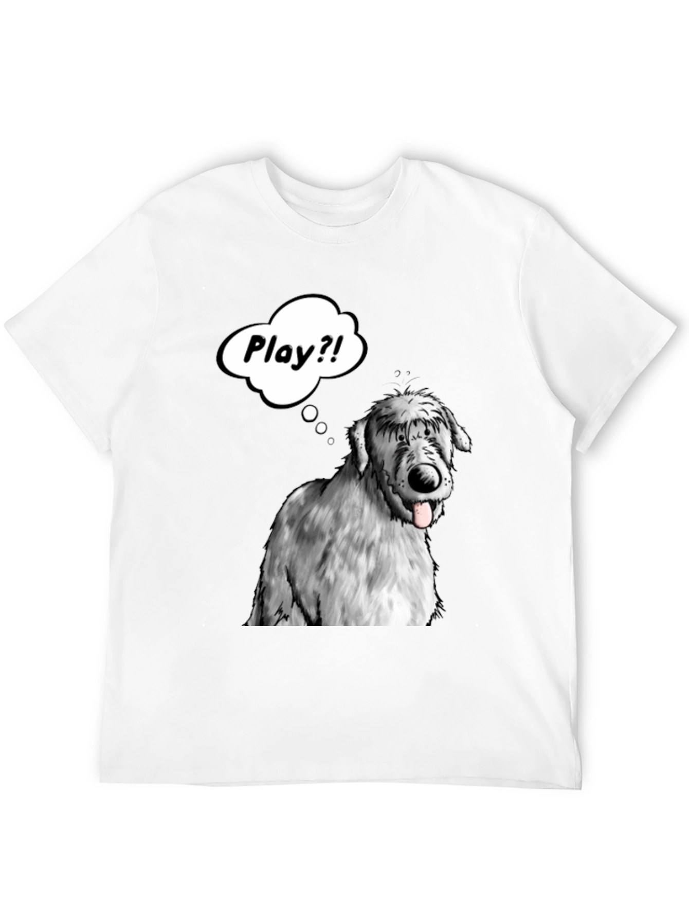Playful Dog Graphic Tee - Black Cotton T-Shirt