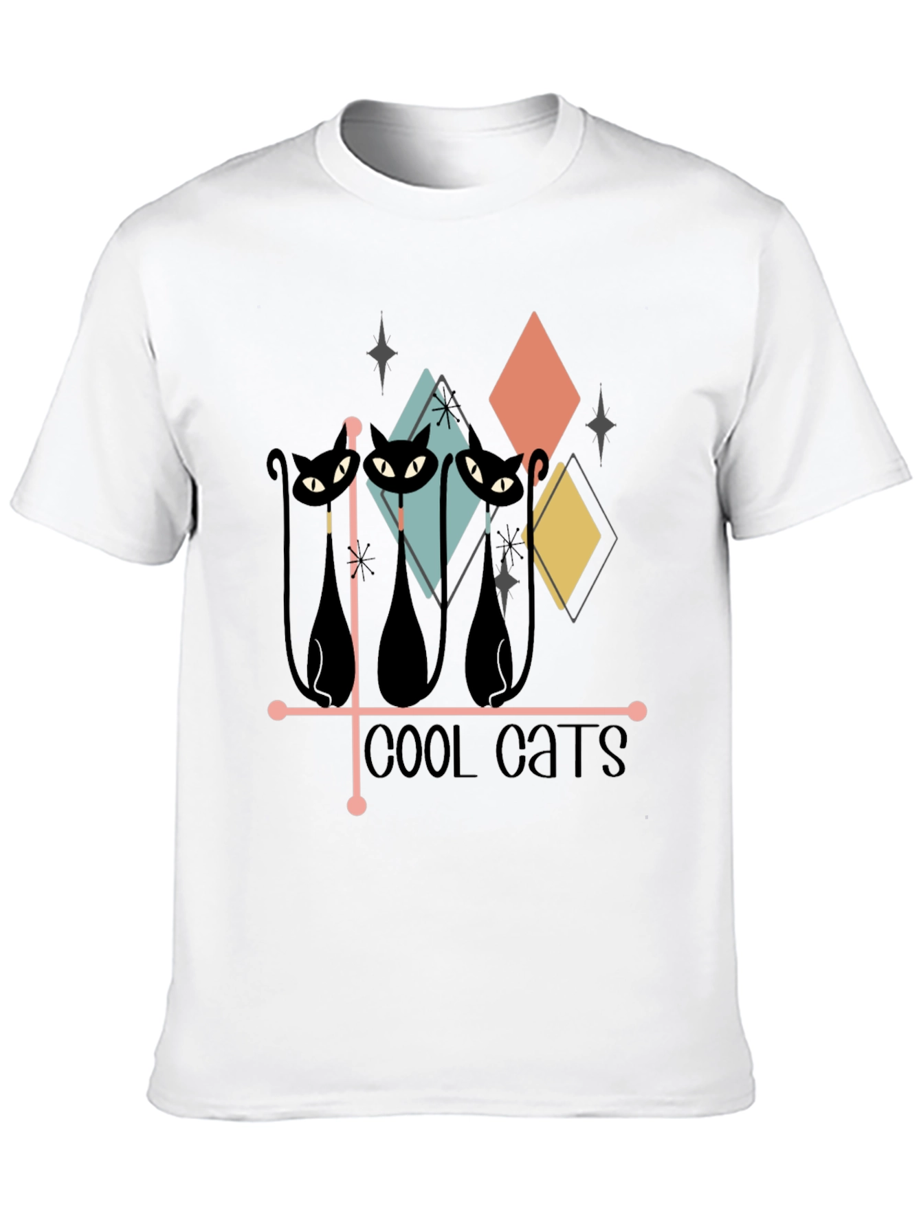 Cool Cats Graphic Tee - Retro Style