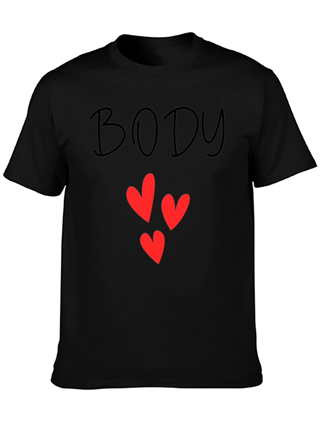 Body Love T-Shirt - Black Graphic Tee