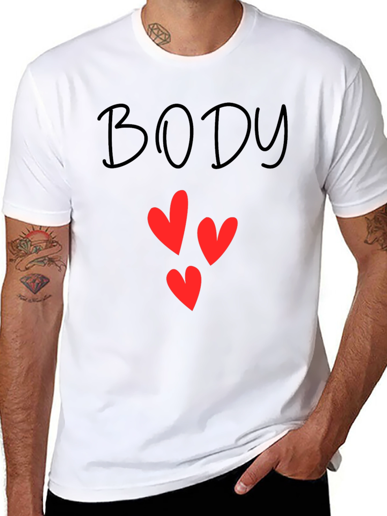 Body Love T-Shirt - Black Graphic Tee