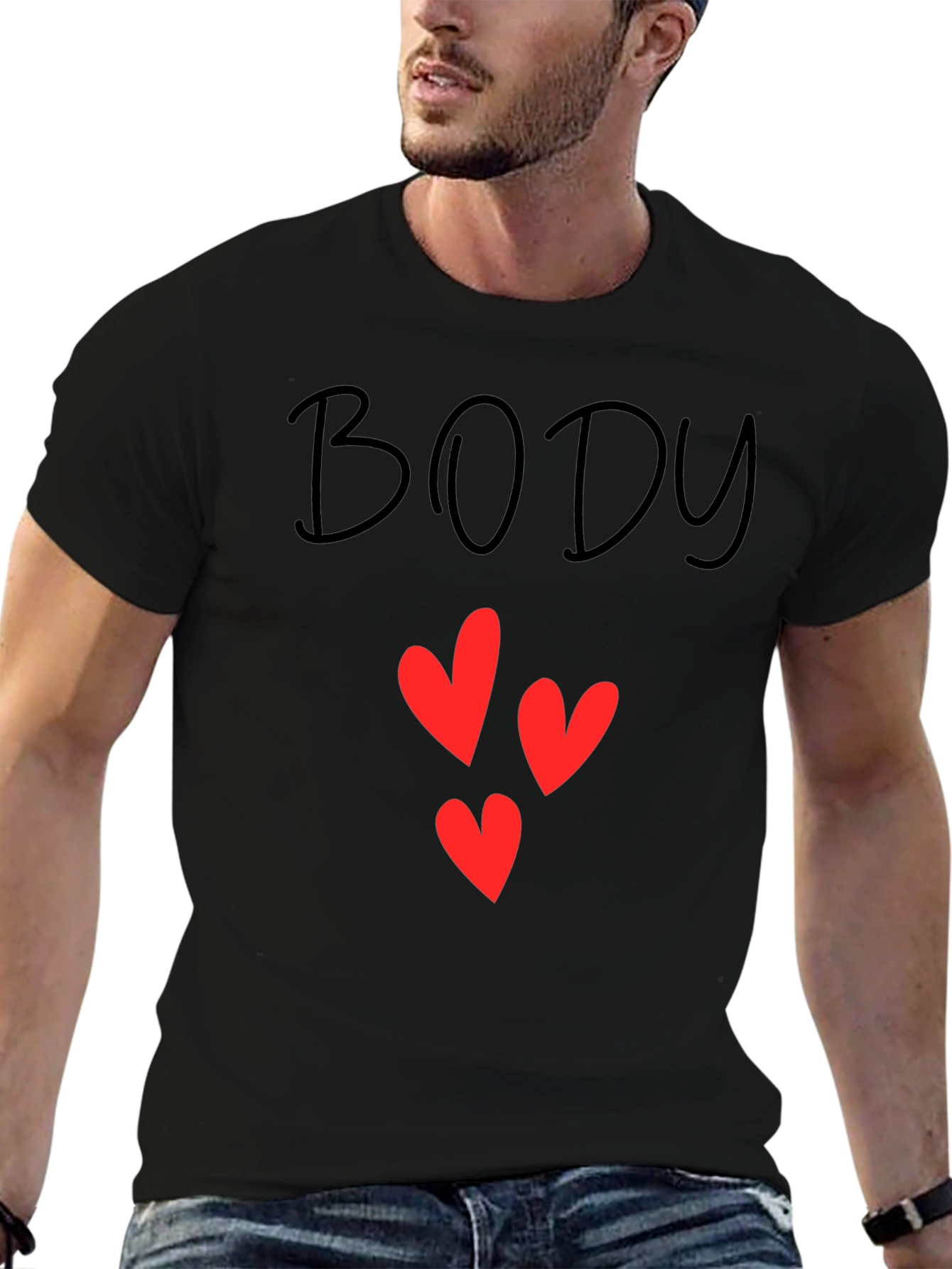 Body Love T-Shirt - Black Graphic Tee