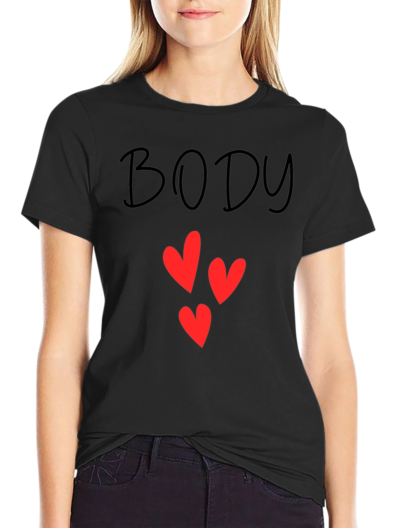 Body Love T-Shirt - Black Graphic Tee