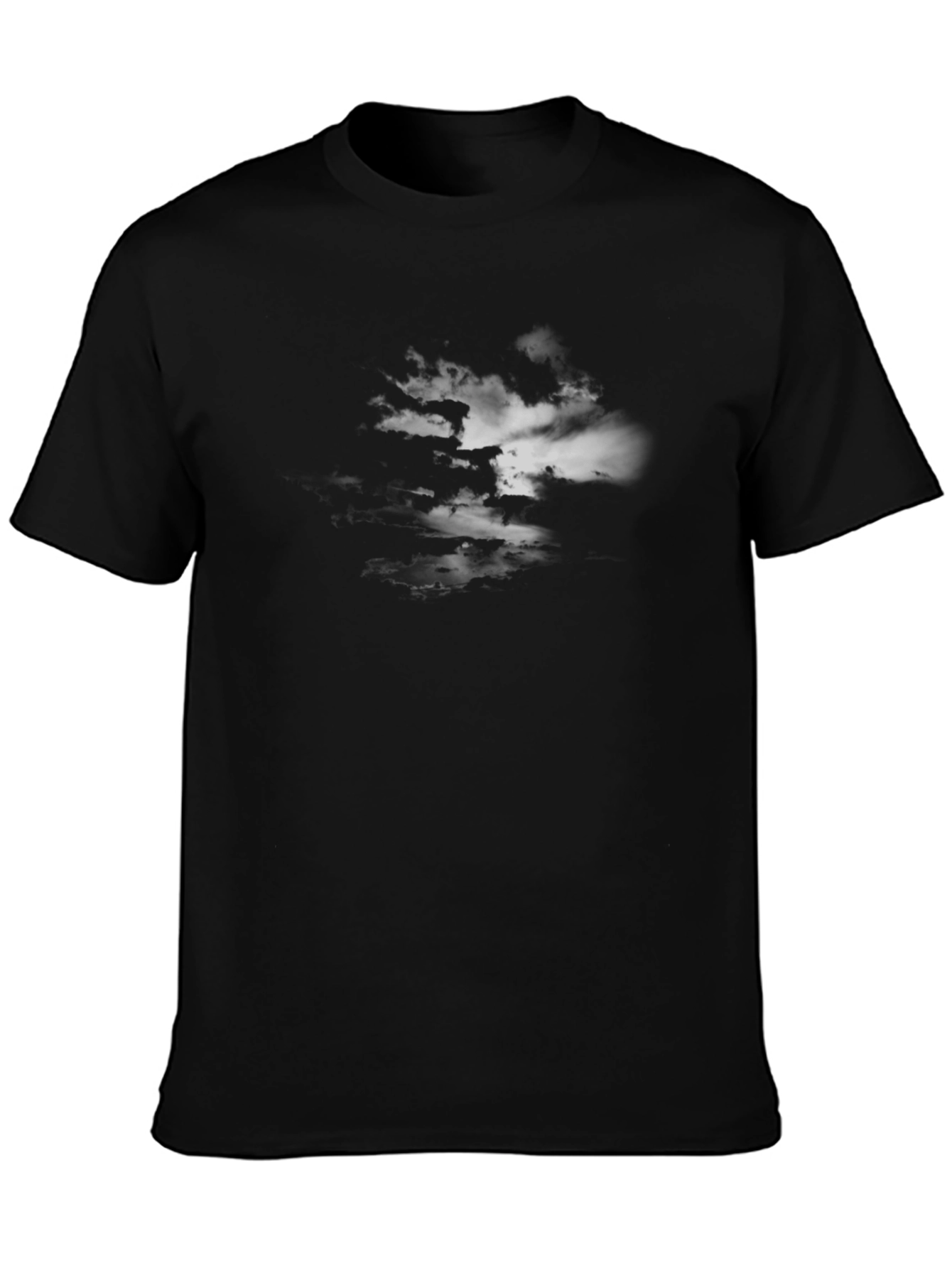 Cloudscape Graphic T-Shirt - Soft Black Cotton Tee