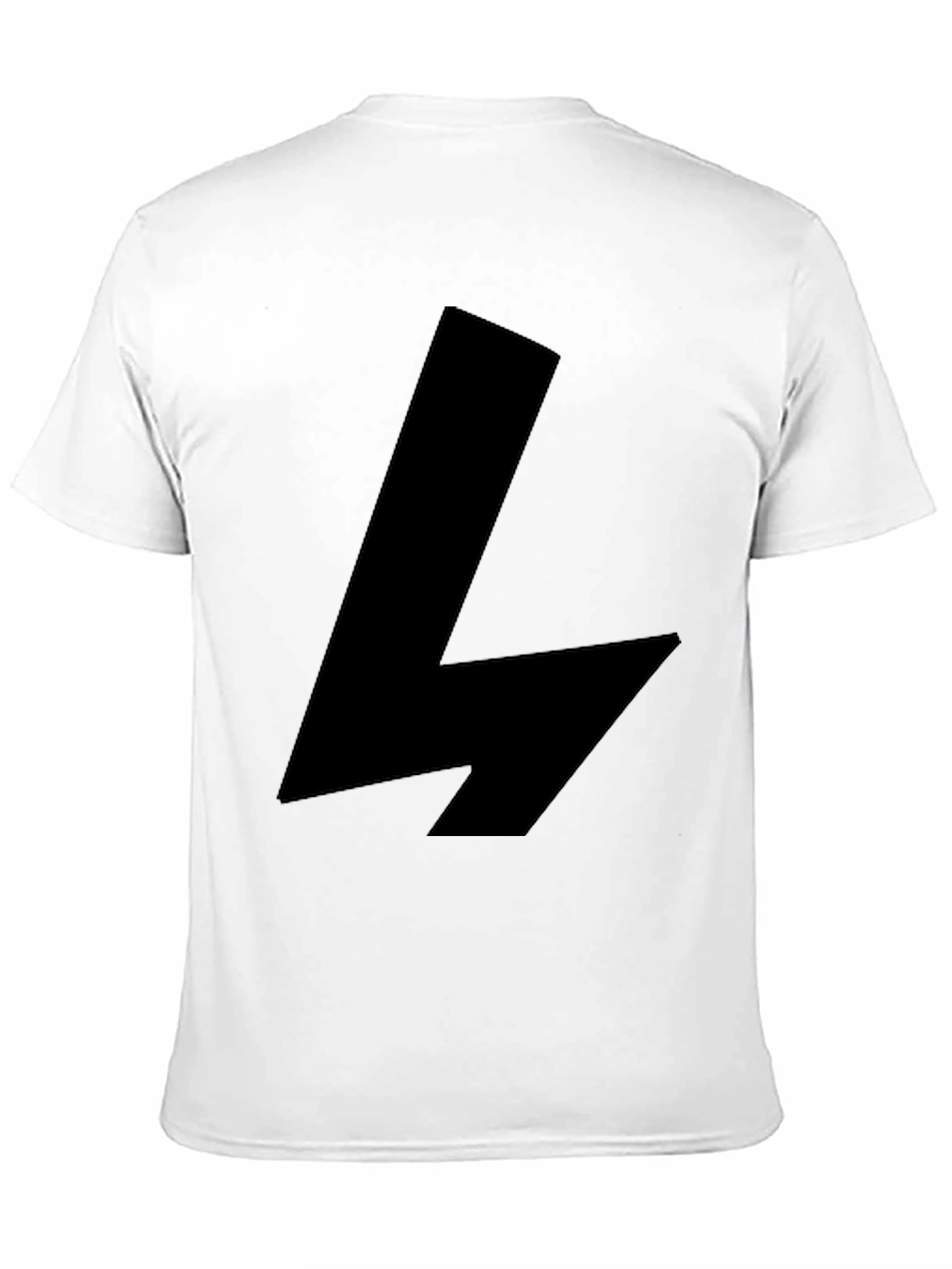 Bold Graphic Tee - Black Lightning Bolt Design