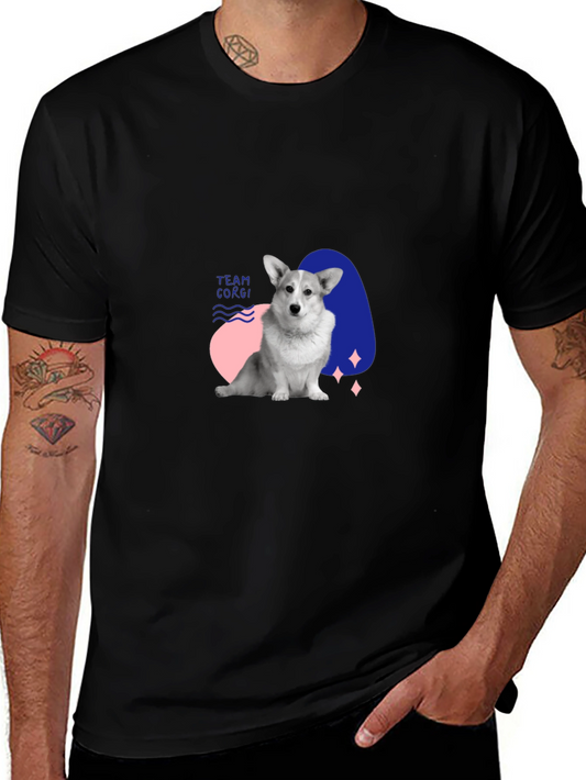 Team Corgi T-Shirt - Black Graphic Tee