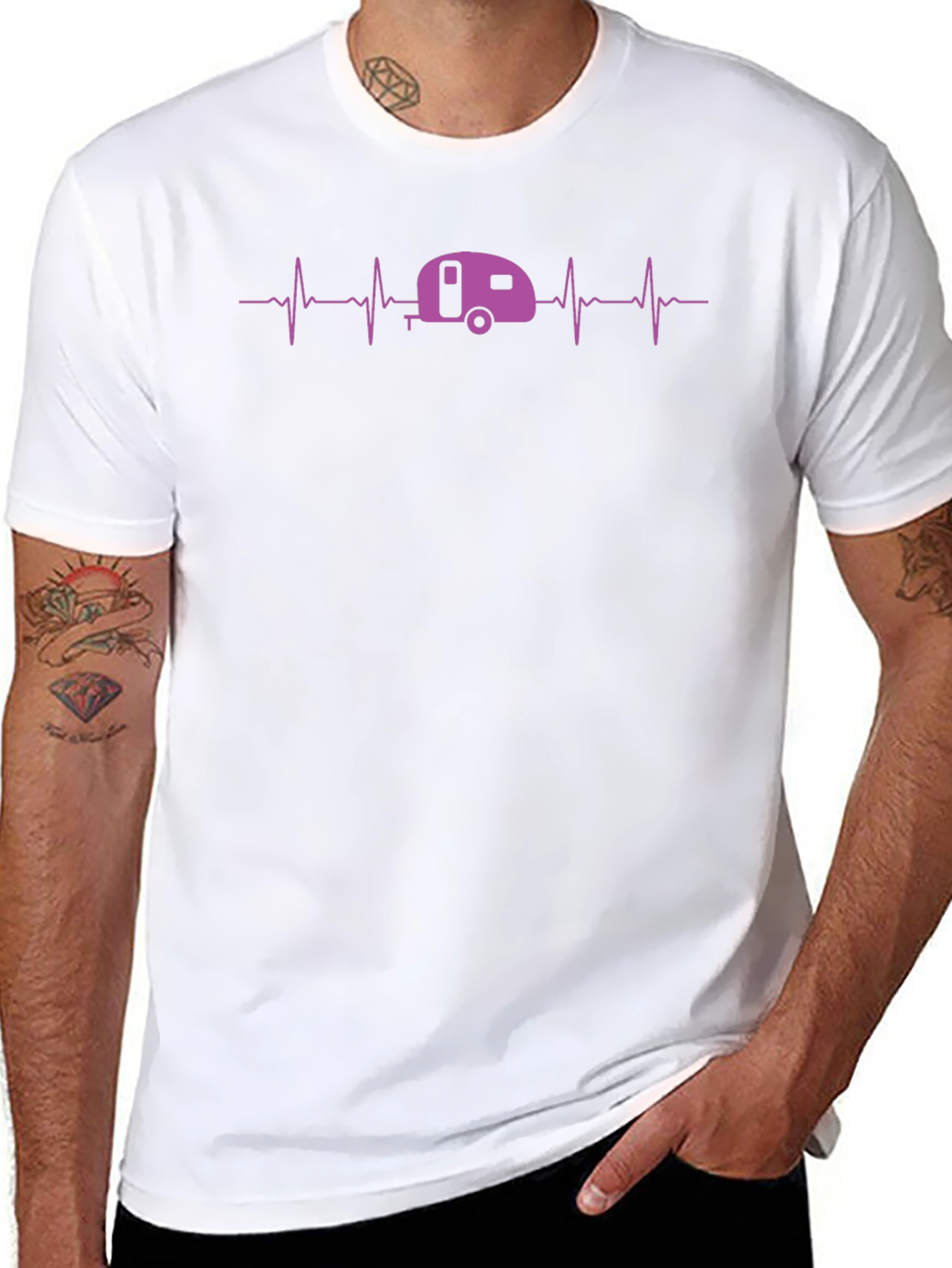 Camper Heartbeat T-Shirt - Camping Lover Tee