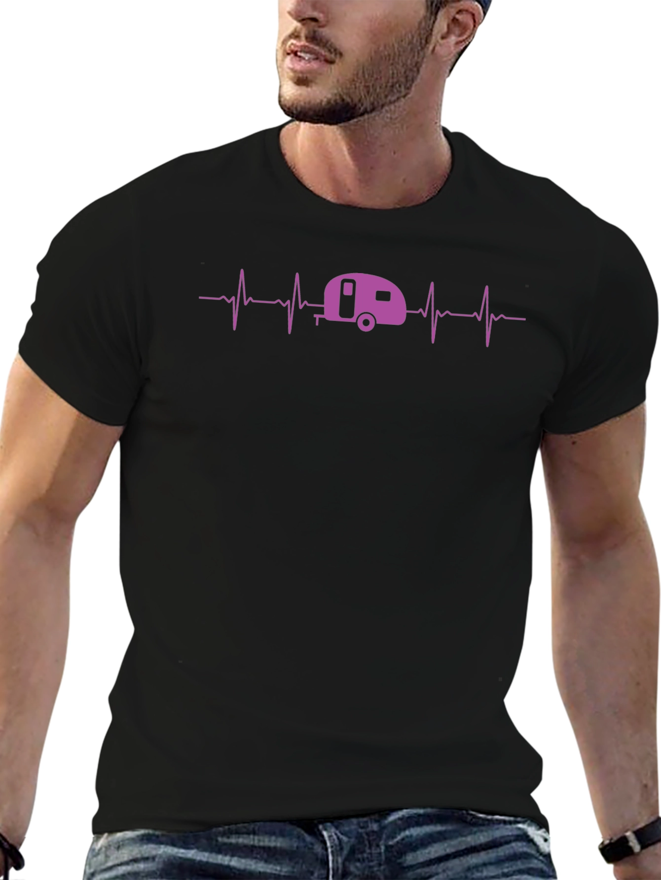 Camper Heartbeat T-Shirt - Camping Lover Tee
