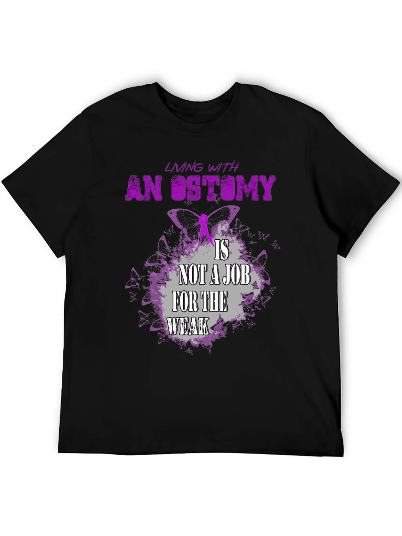 Ostomy Awareness T-Shirt - Living with an Ostomy