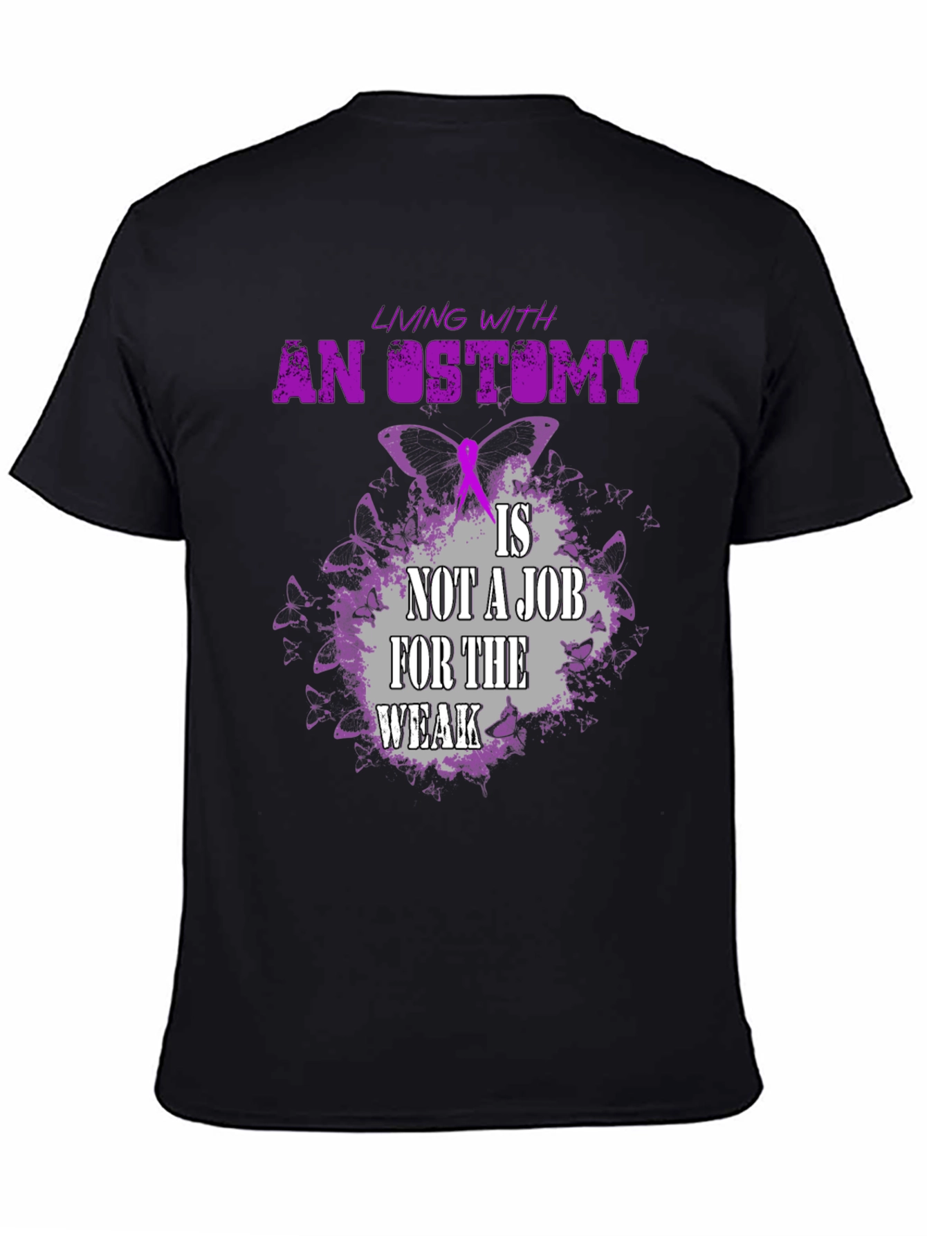 Ostomy Awareness T-Shirt - Living with an Ostomy