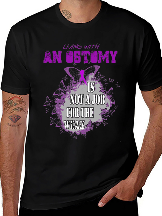 Ostomy Awareness T-Shirt - Living with an Ostomy