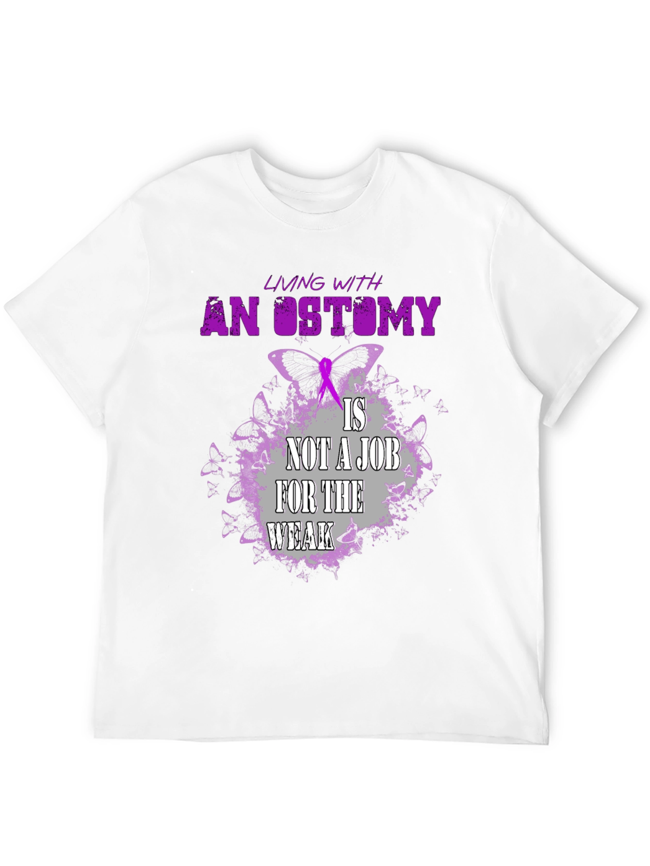 Ostomy Awareness T-Shirt - Living with an Ostomy
