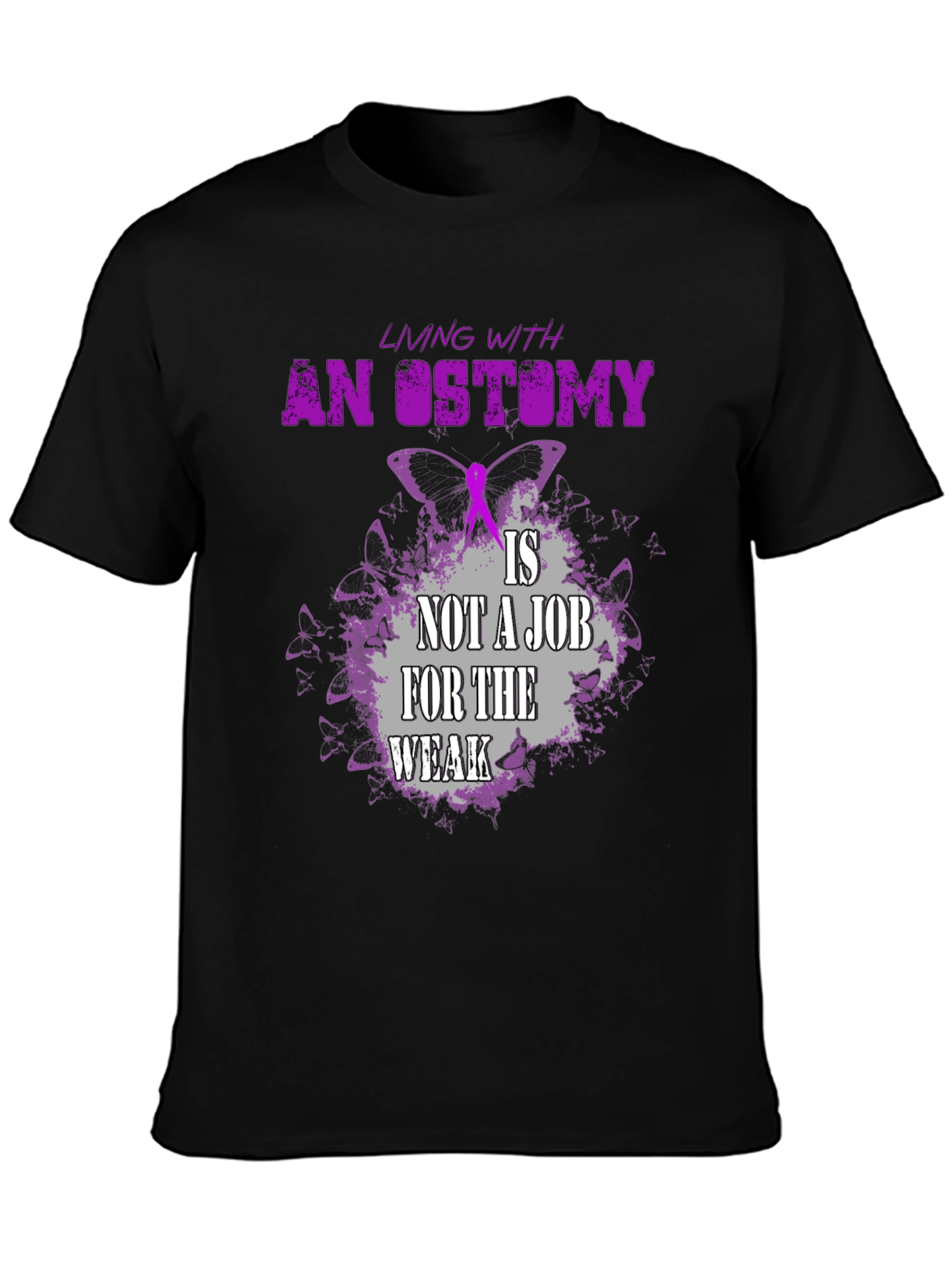 Ostomy Awareness T-Shirt - Living with an Ostomy