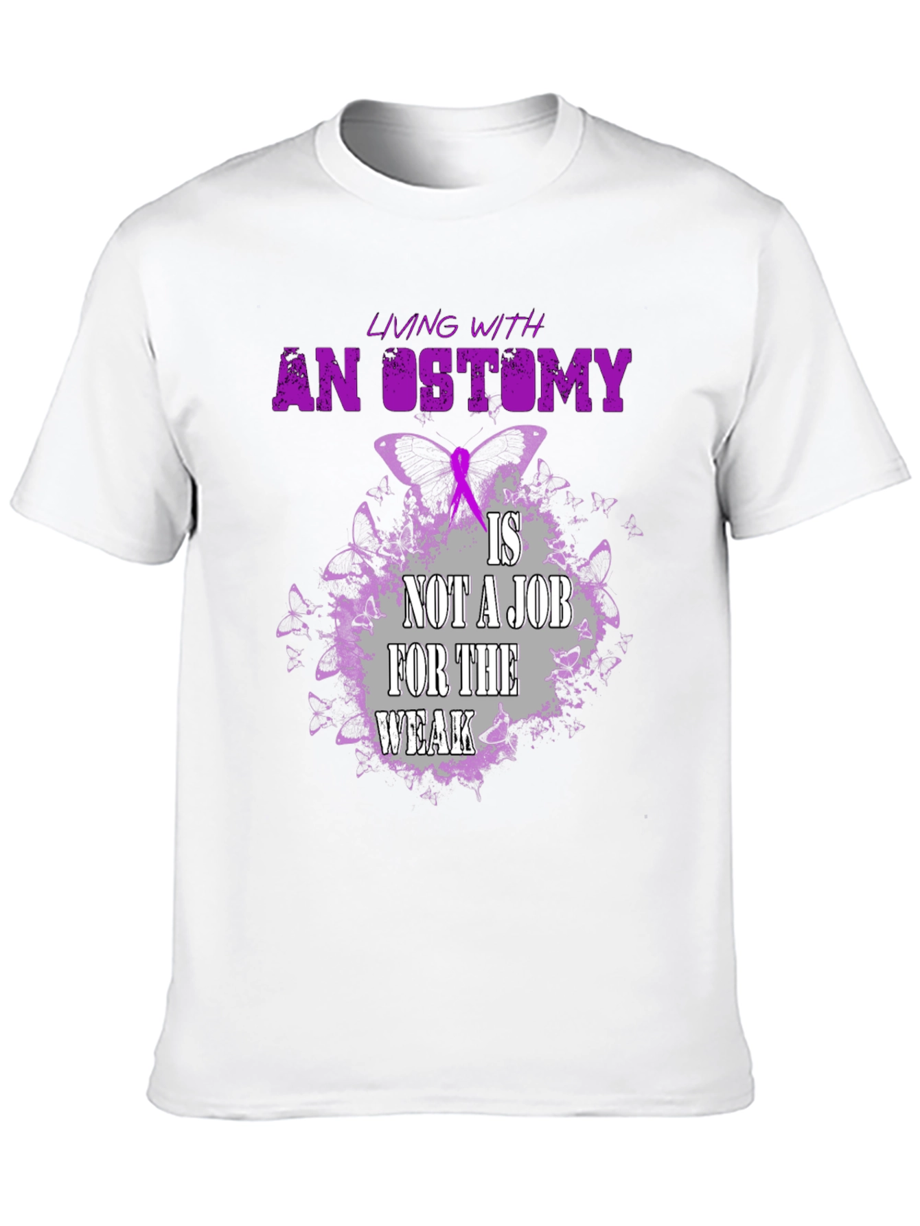Ostomy Awareness T-Shirt - Living with an Ostomy