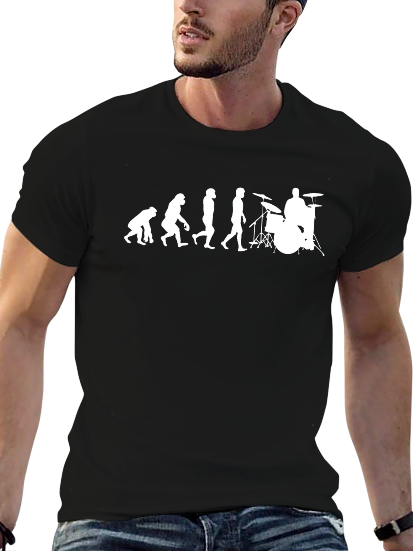 Evolution Drummer T-Shirt - Black