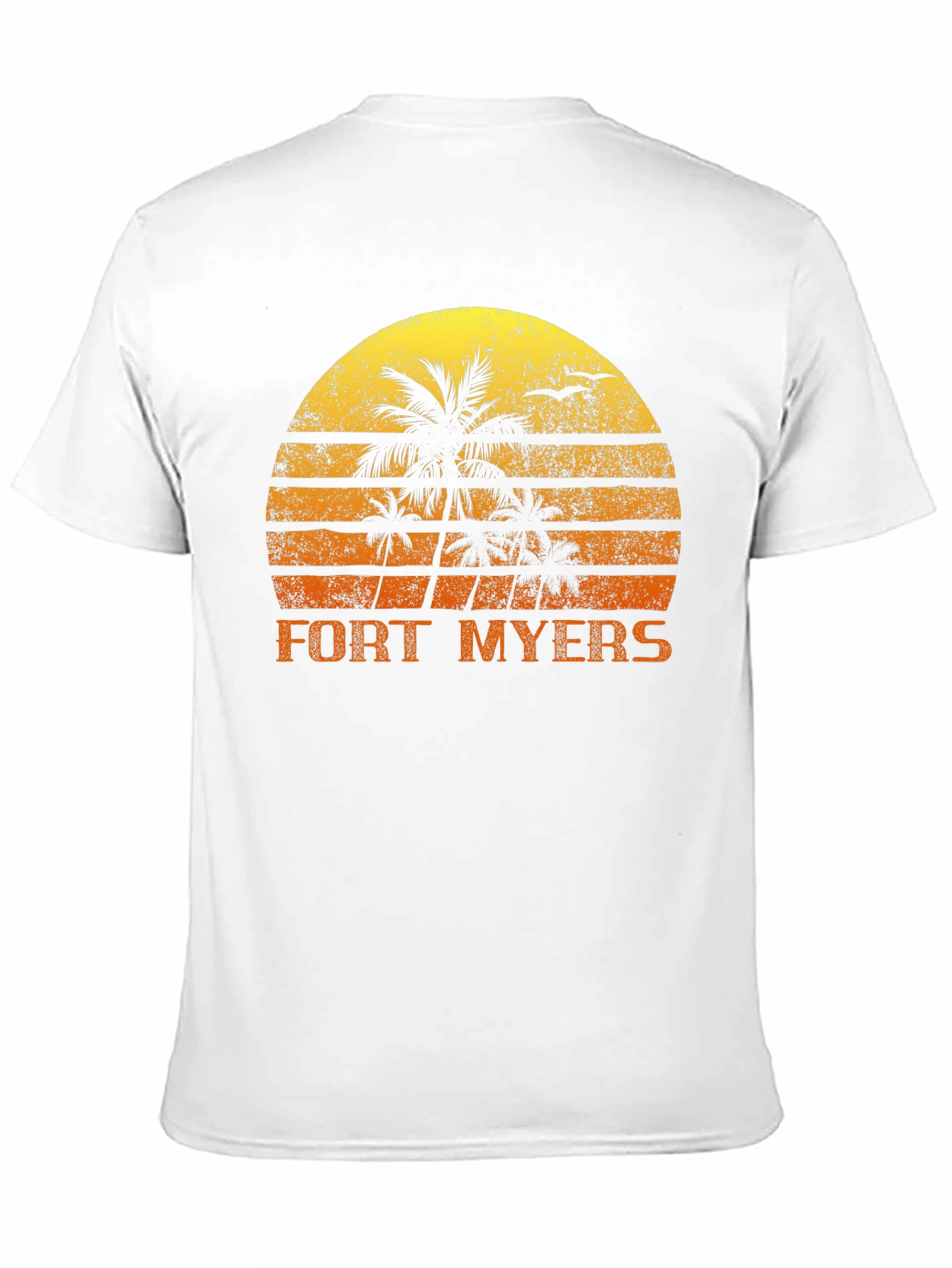 Fort Myers Retro Sunset Palm Tree T-Shirt
