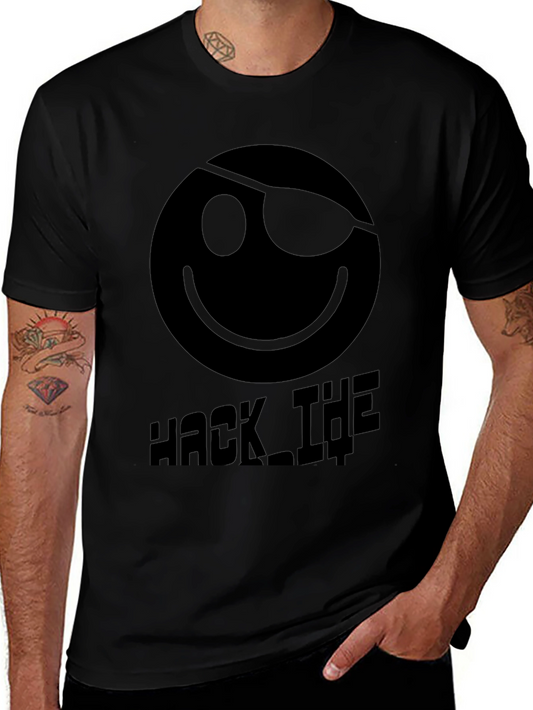 Hack The World T-Shirt: Pirate Emoji