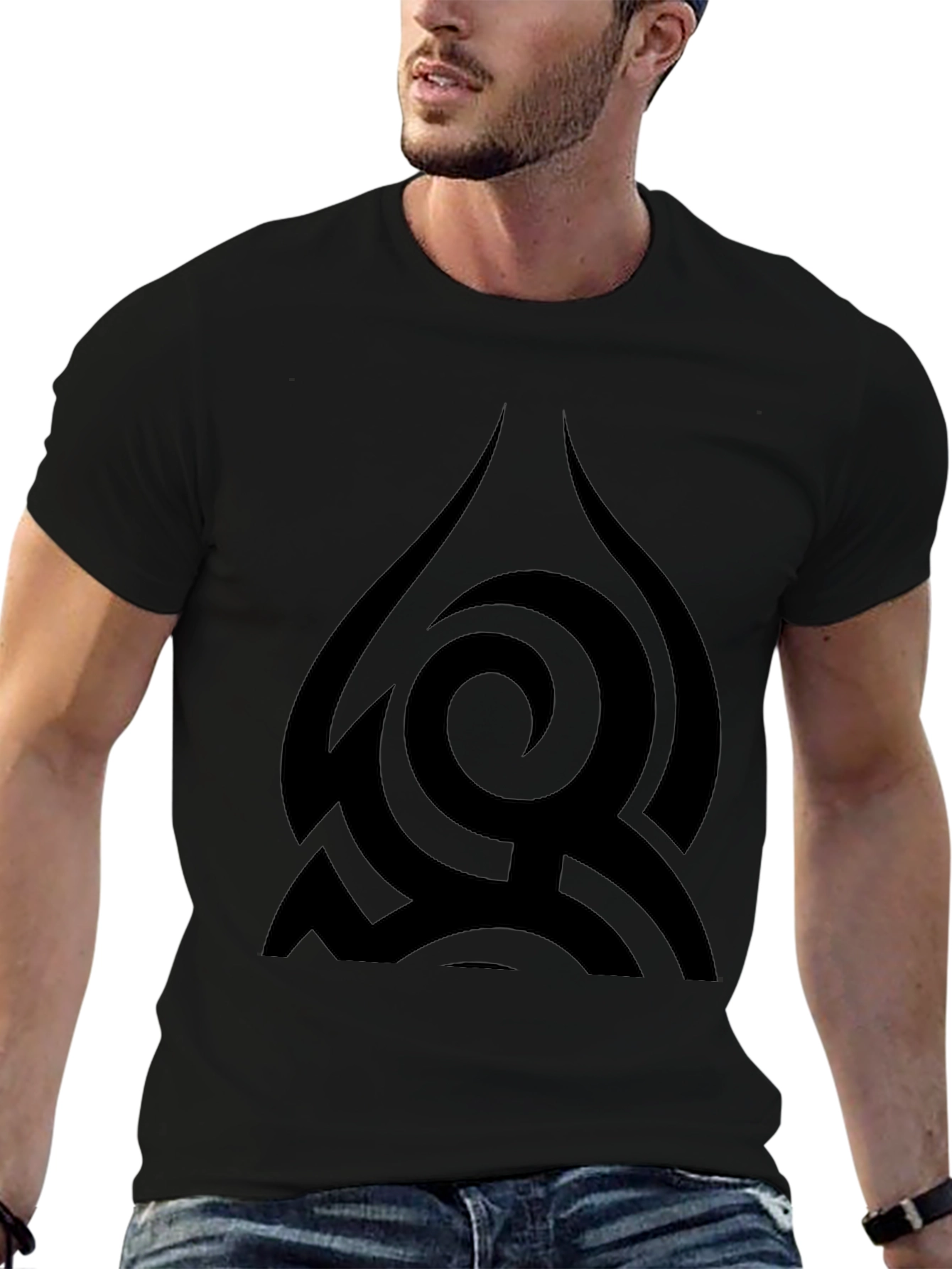 Abstract Graphic Black T-Shirt - Modern Casual Tee