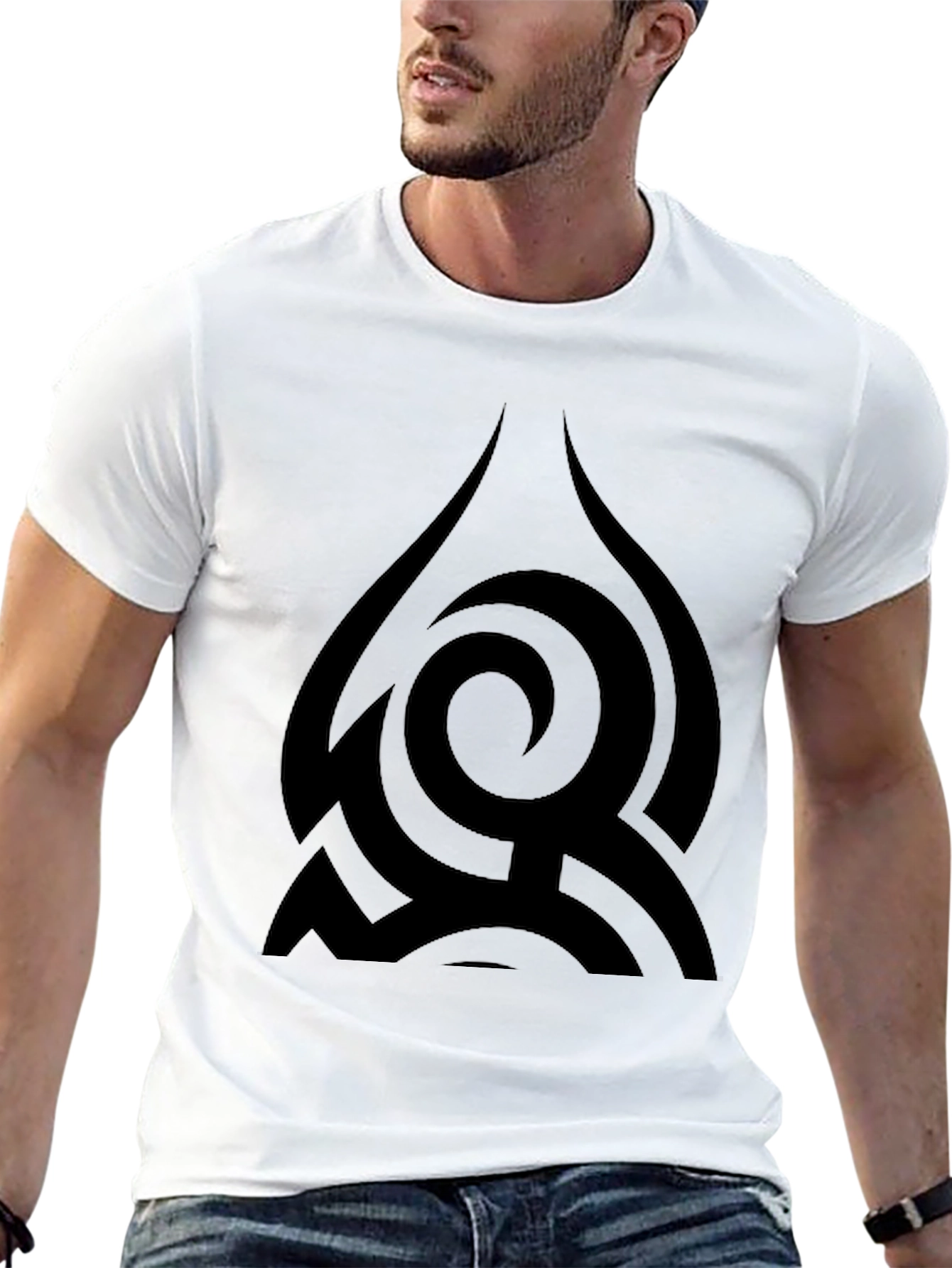 Abstract Graphic Black T-Shirt - Modern Casual Tee