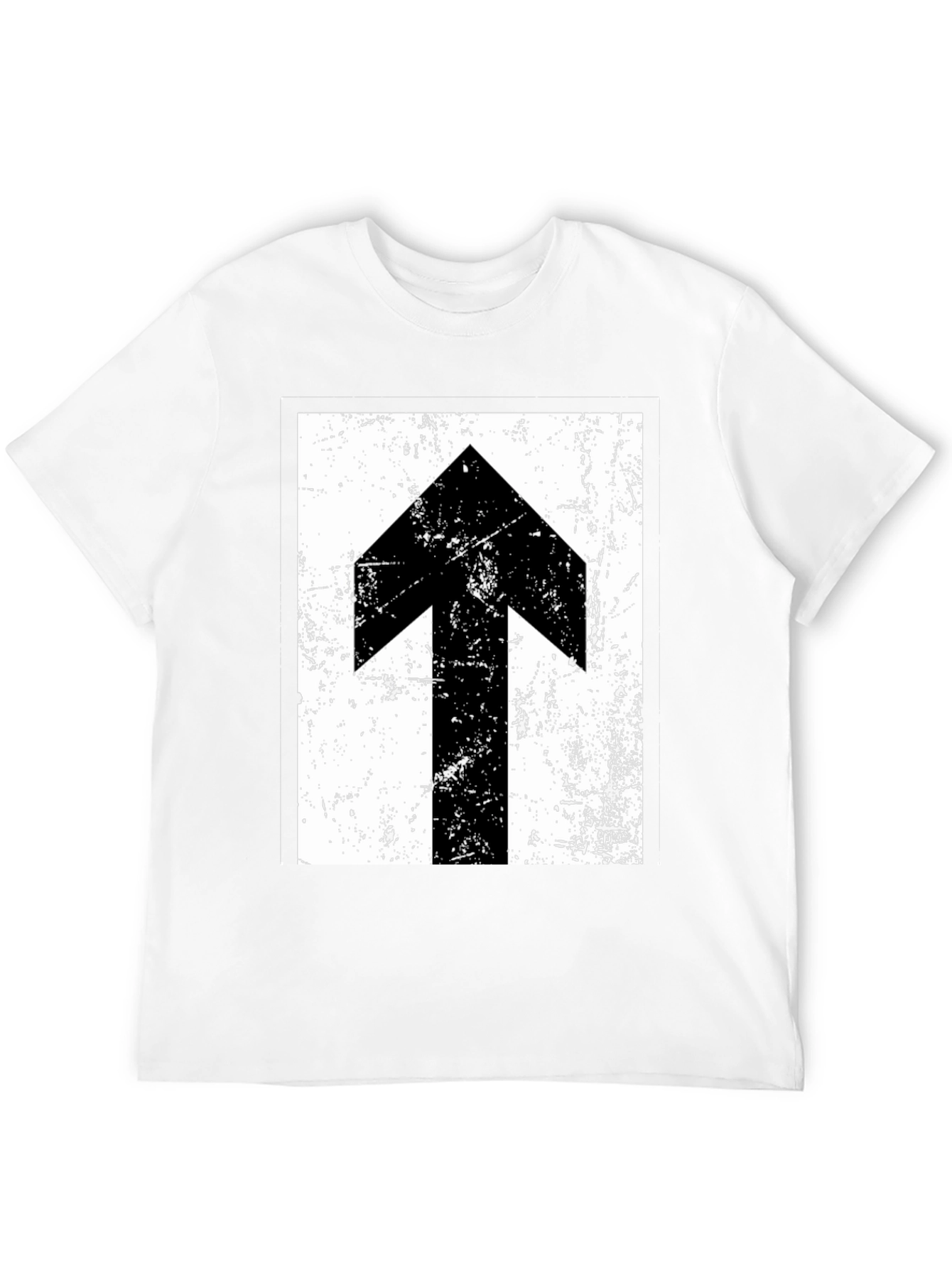 Distressed Arrow Graphic Black T-Shirt