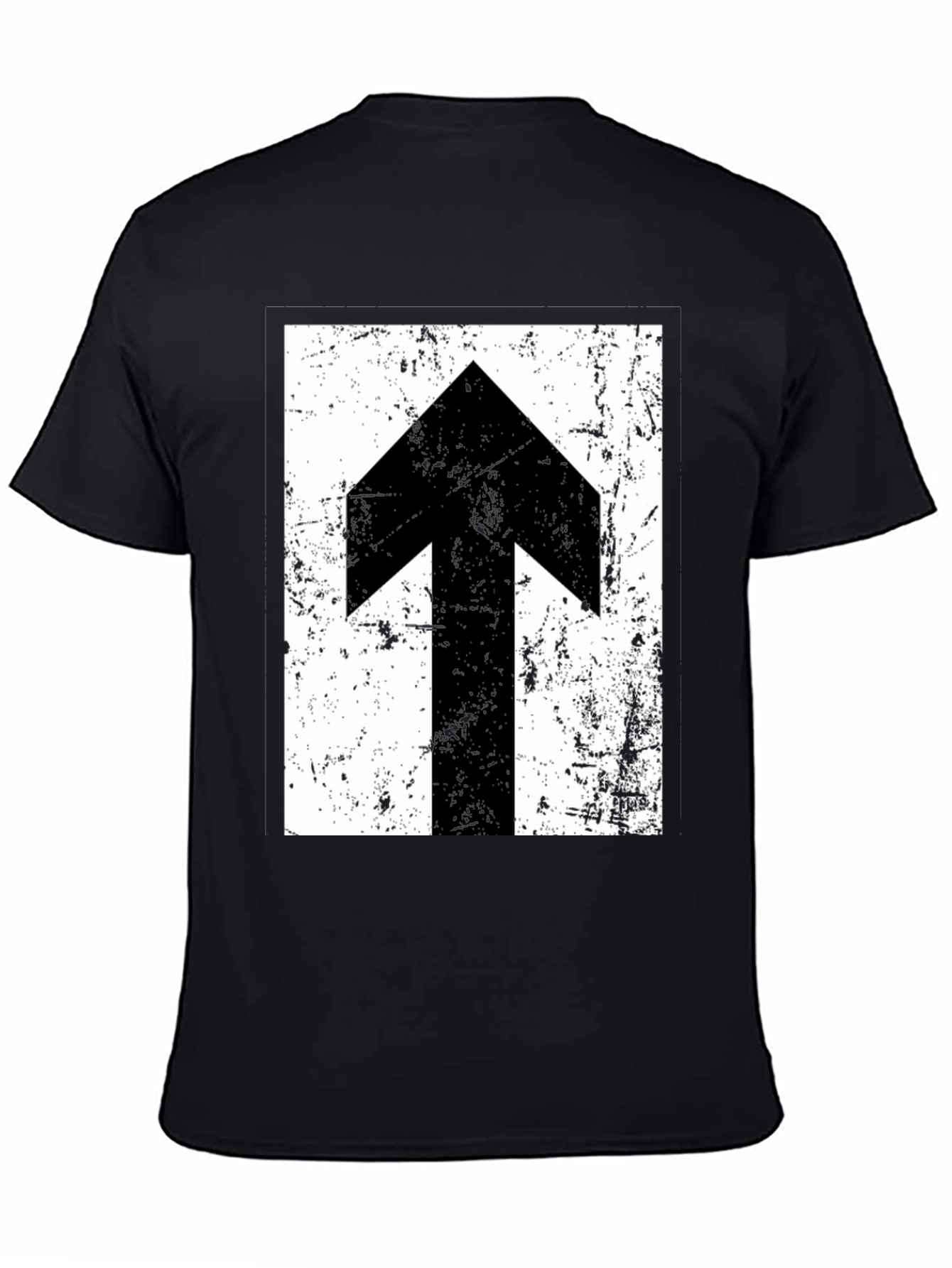 Distressed Arrow Graphic Black T-Shirt