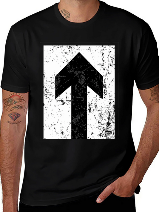Distressed Arrow Graphic Black T-Shirt