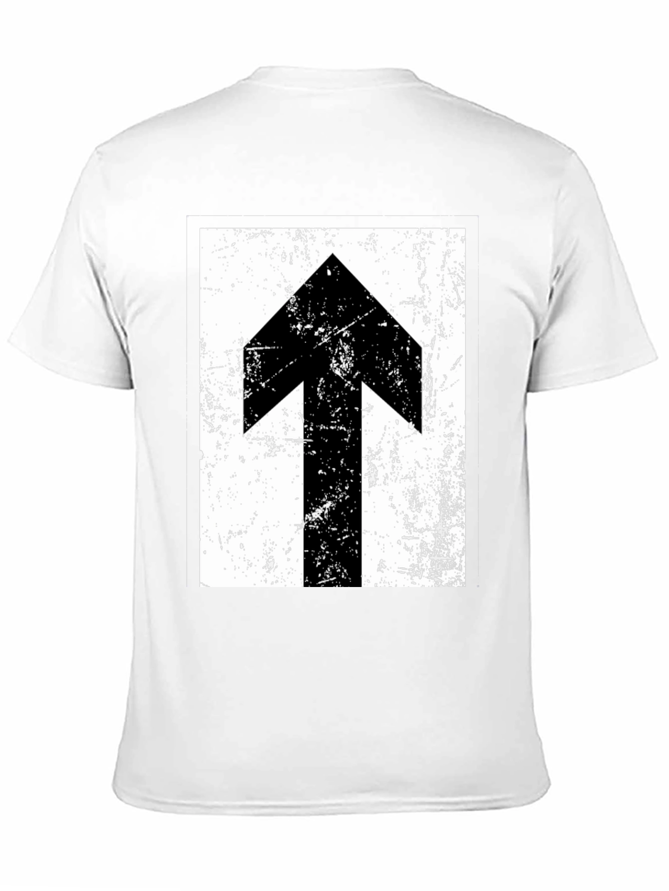 Distressed Arrow Graphic Black T-Shirt