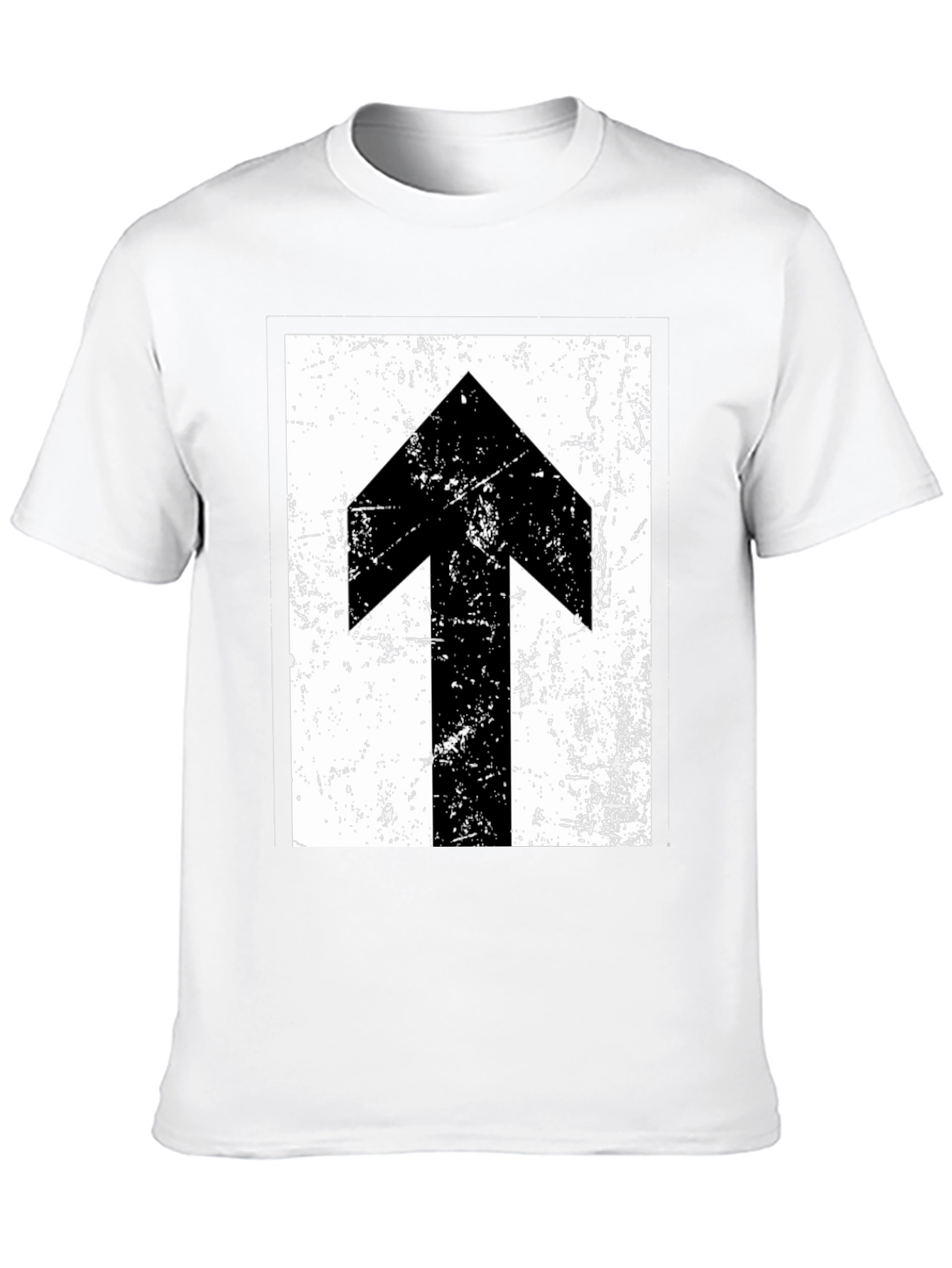 Distressed Arrow Graphic Black T-Shirt