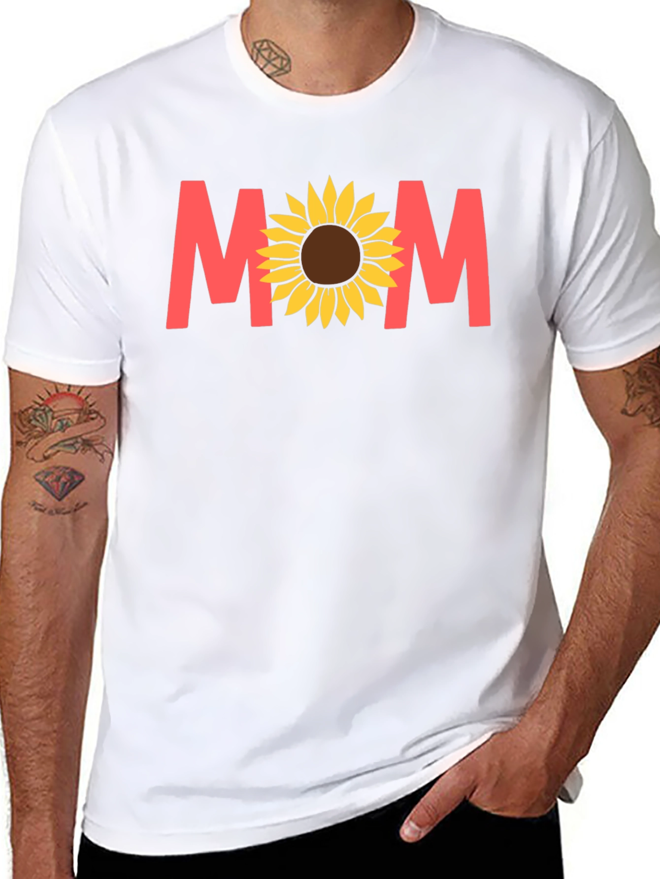 Mom Sunflower Graphic Tee - Cute Womens T-Shirt