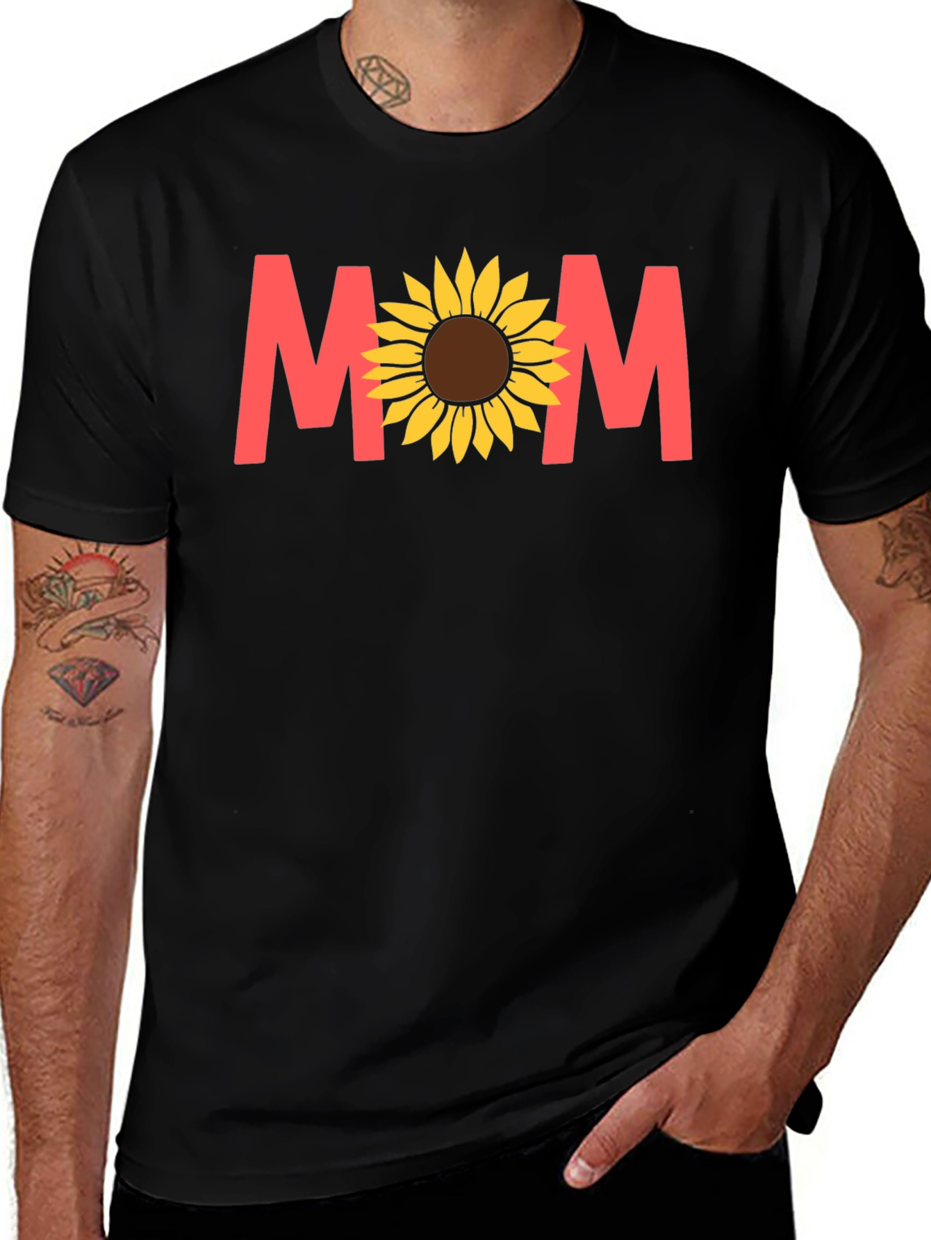 Mom Sunflower Graphic Tee - Cute Womens T-Shirt