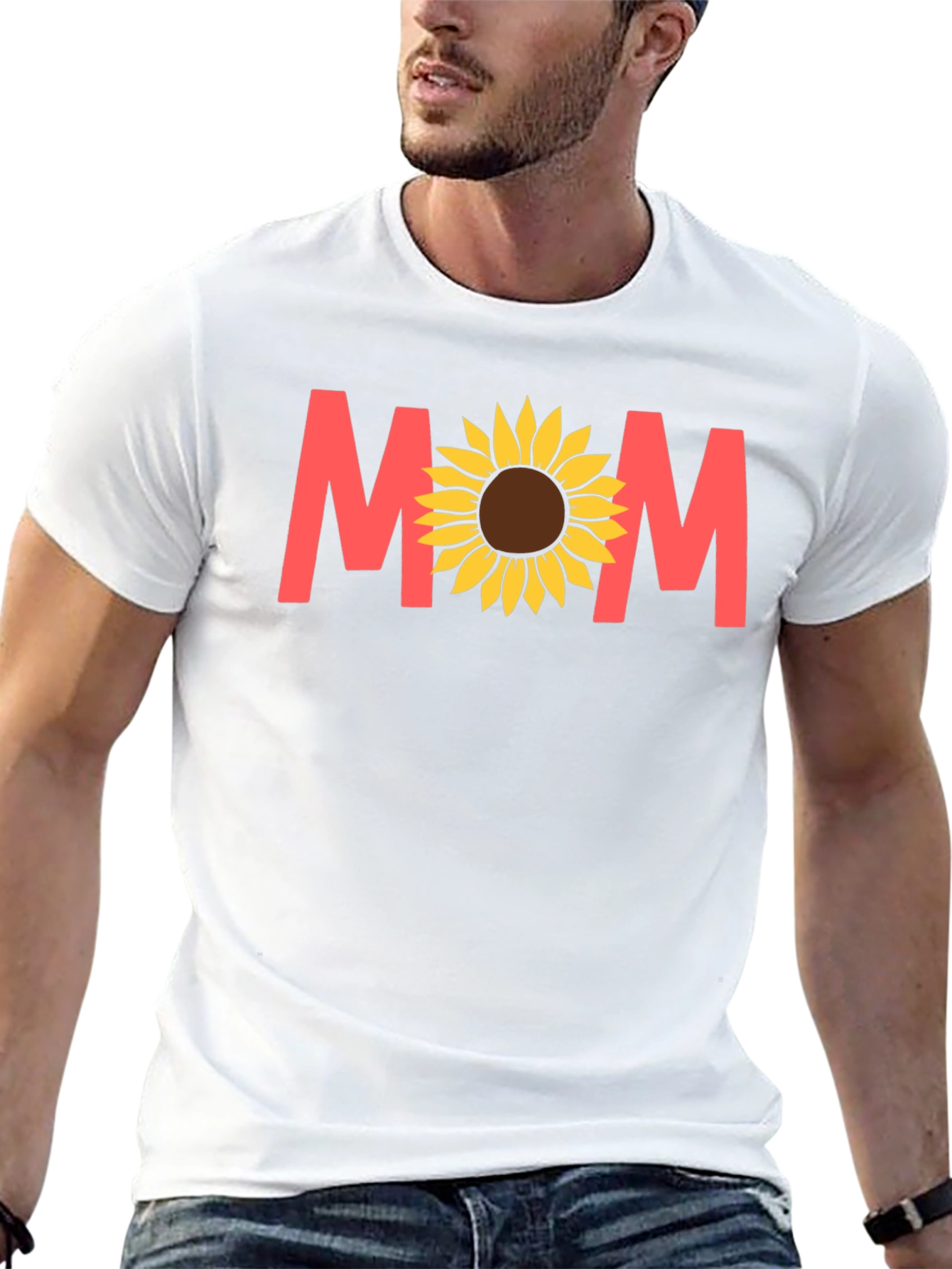 Mom Sunflower Graphic Tee - Cute Womens T-Shirt