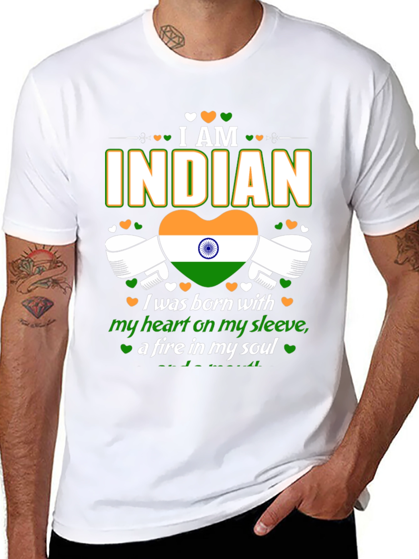 I AM INDIAN Graphic Tee - Patriotic T-Shirt