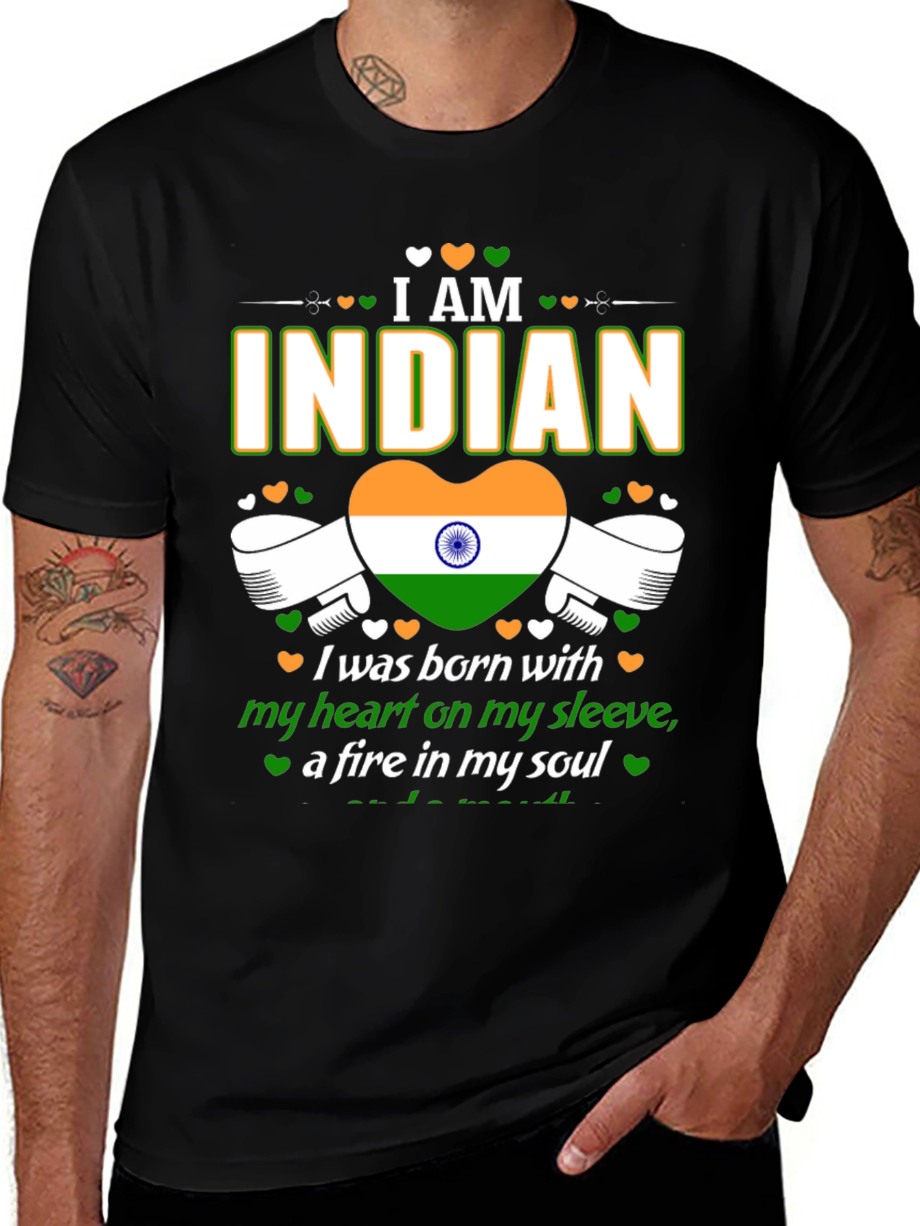 I AM INDIAN Graphic Tee - Patriotic T-Shirt