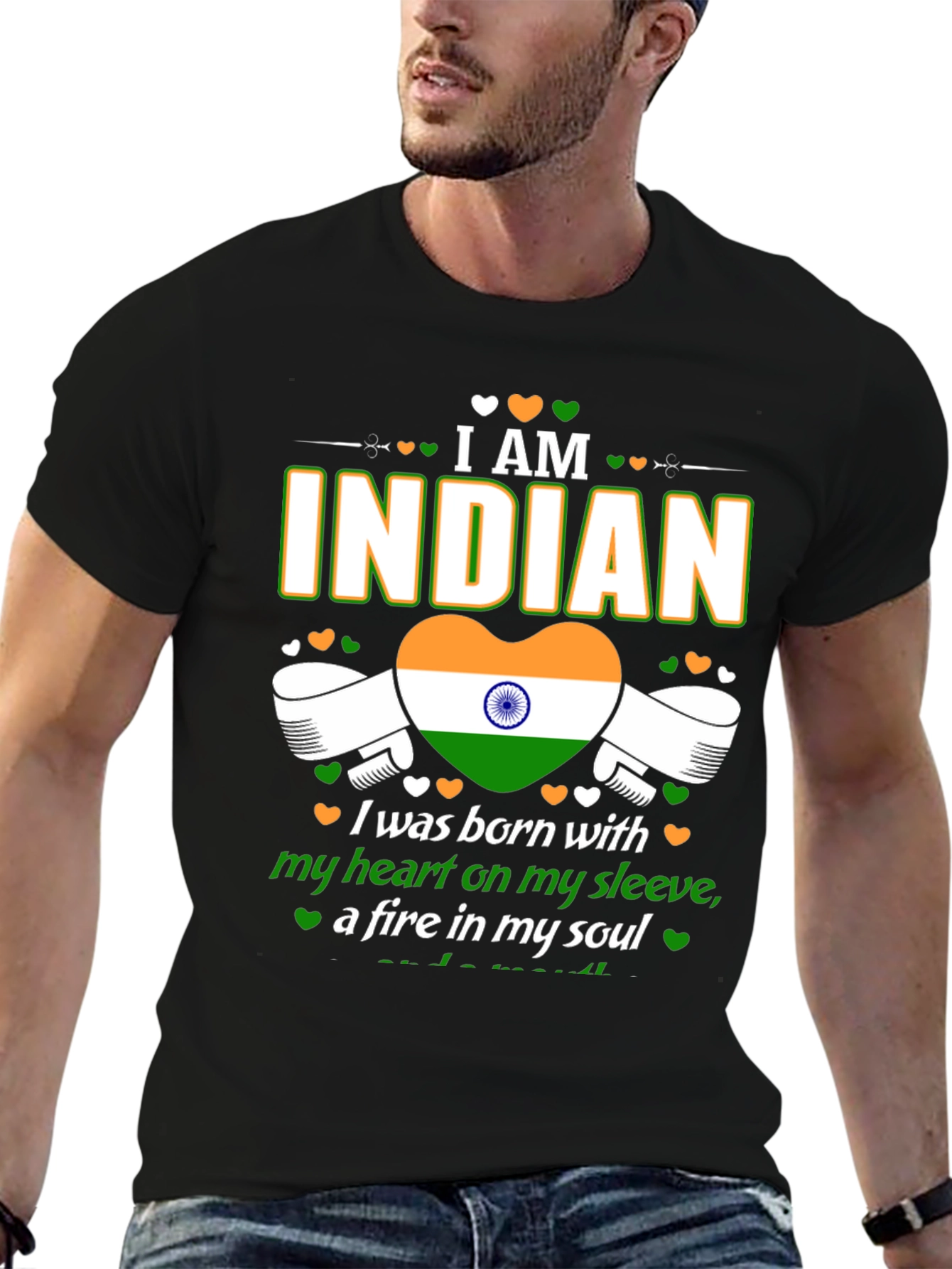 I AM INDIAN Graphic Tee - Patriotic T-Shirt