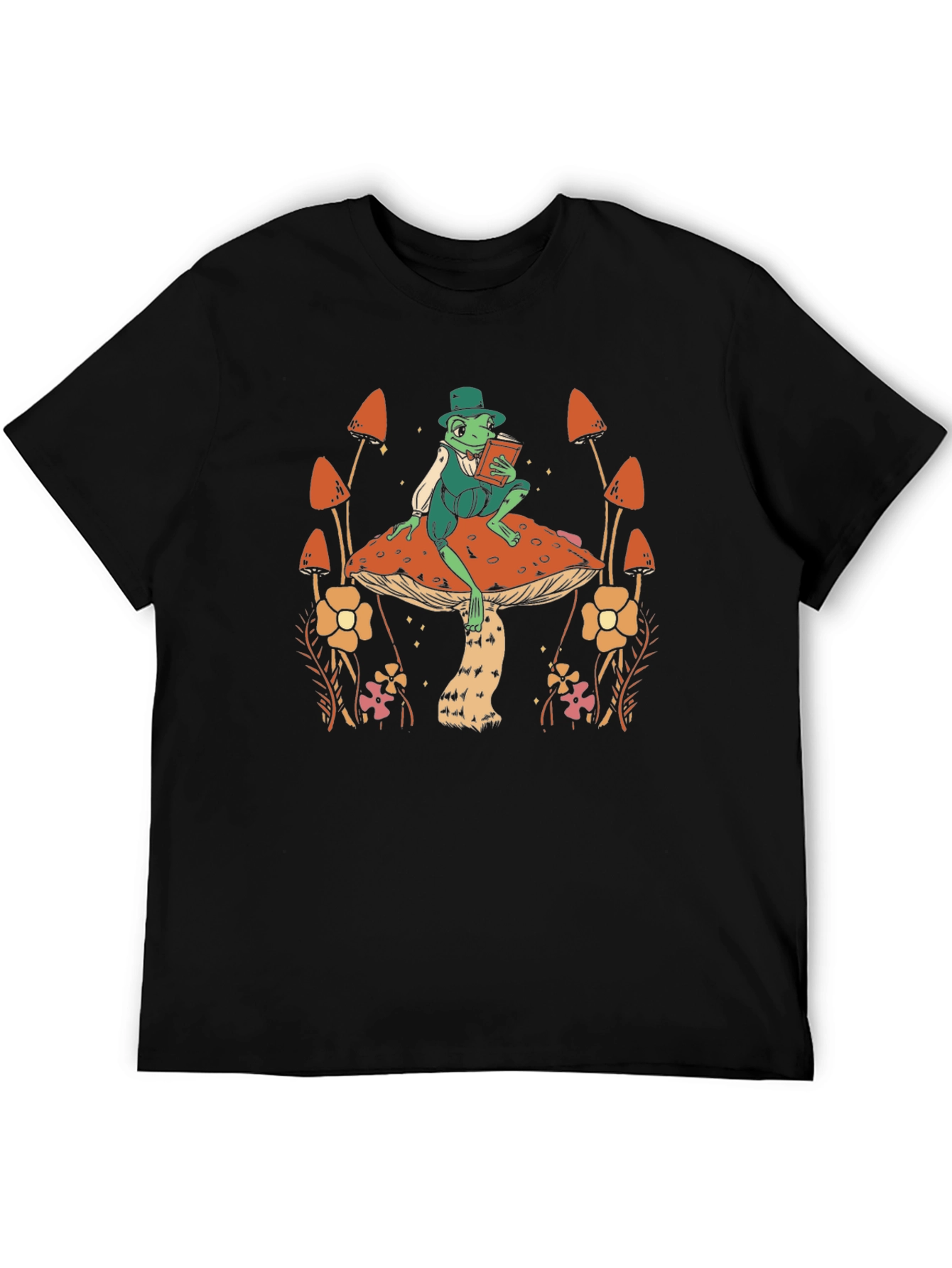 Whimsical Frog on Mushroom T-Shirt