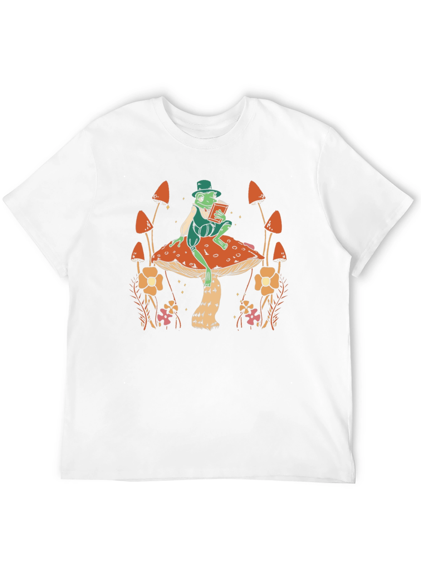Whimsical Frog on Mushroom T-Shirt