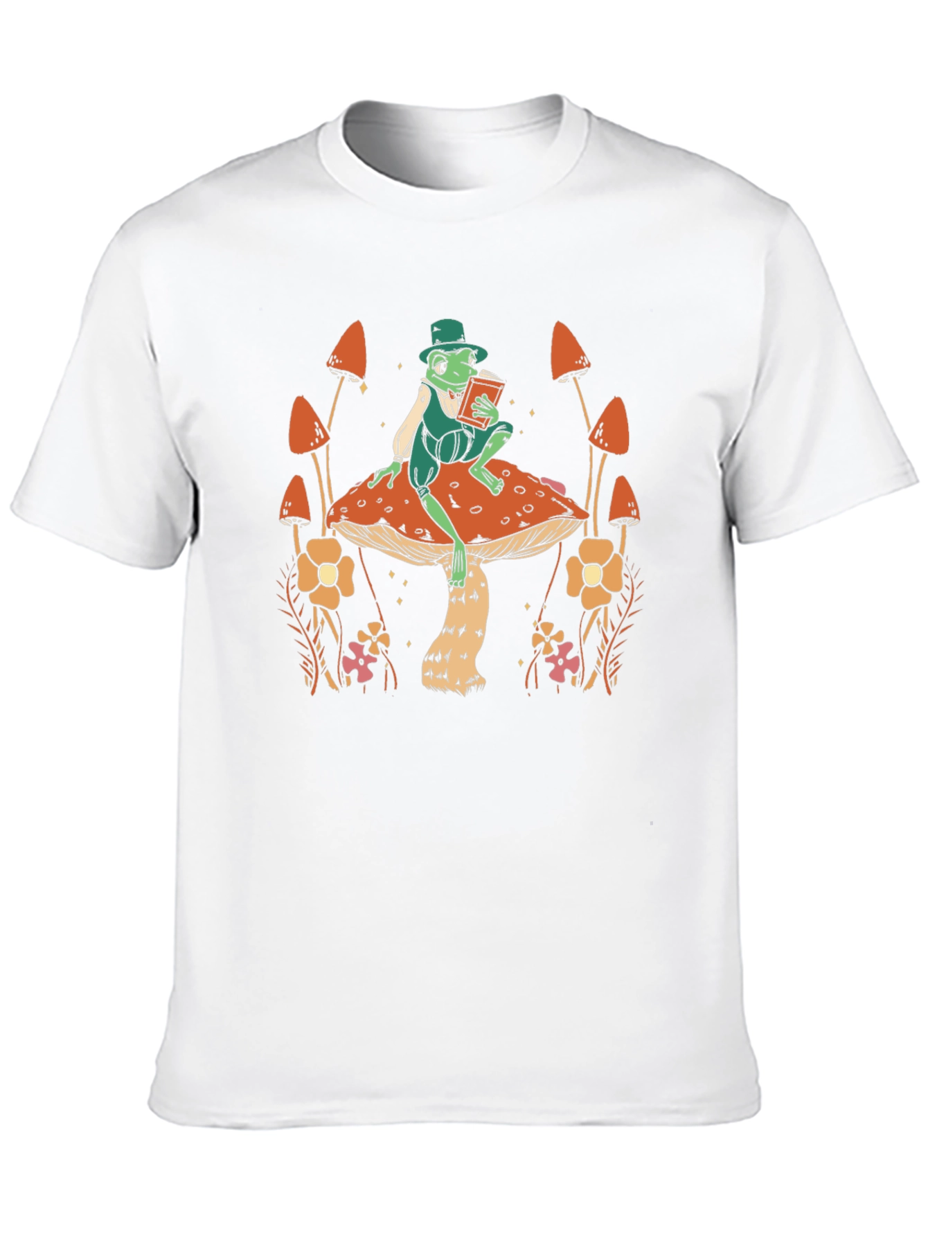 Whimsical Frog on Mushroom T-Shirt