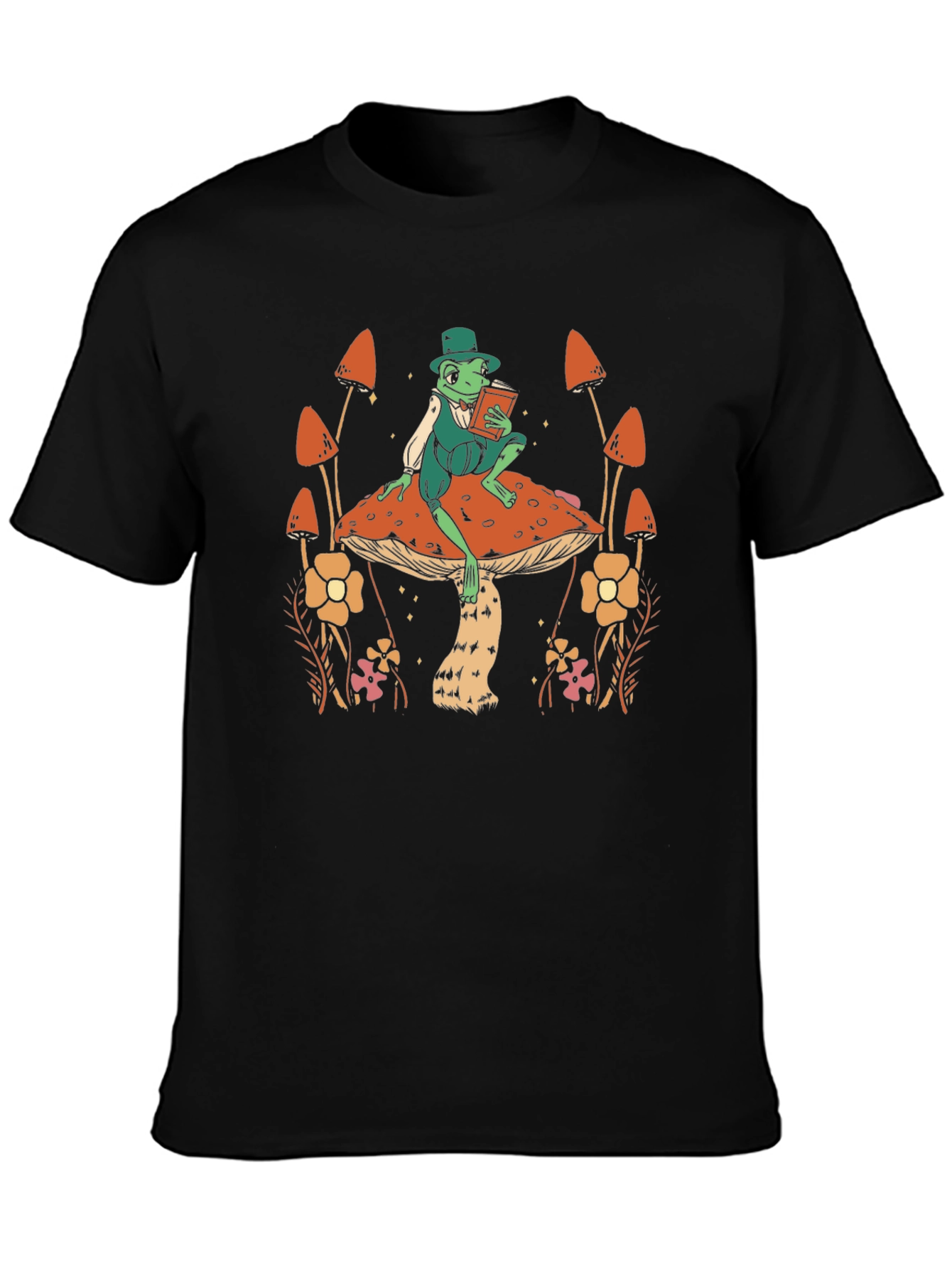 Whimsical Frog on Mushroom T-Shirt