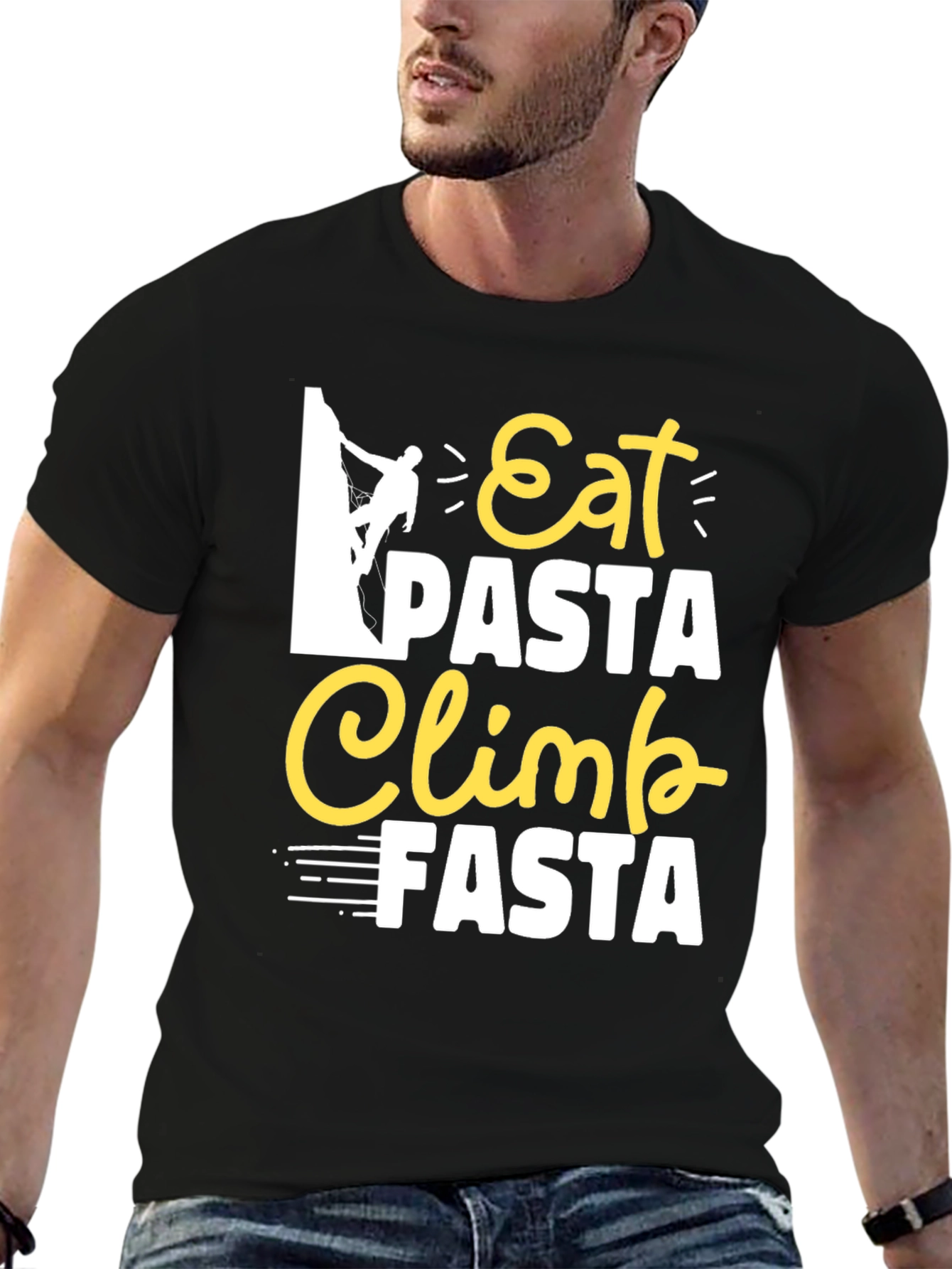 Eat Pasta Climb Fasta Graphic Tee
