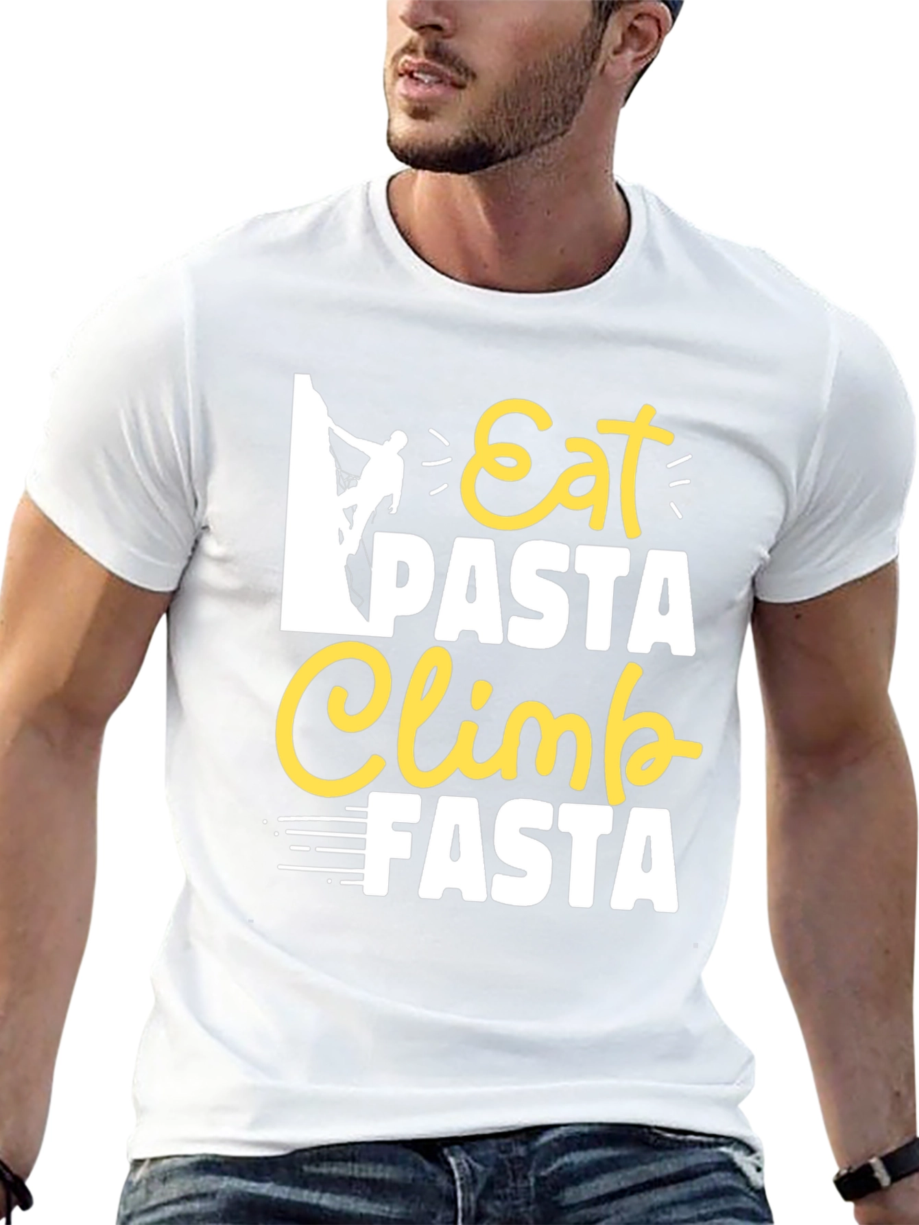 Eat Pasta Climb Fasta Graphic Tee