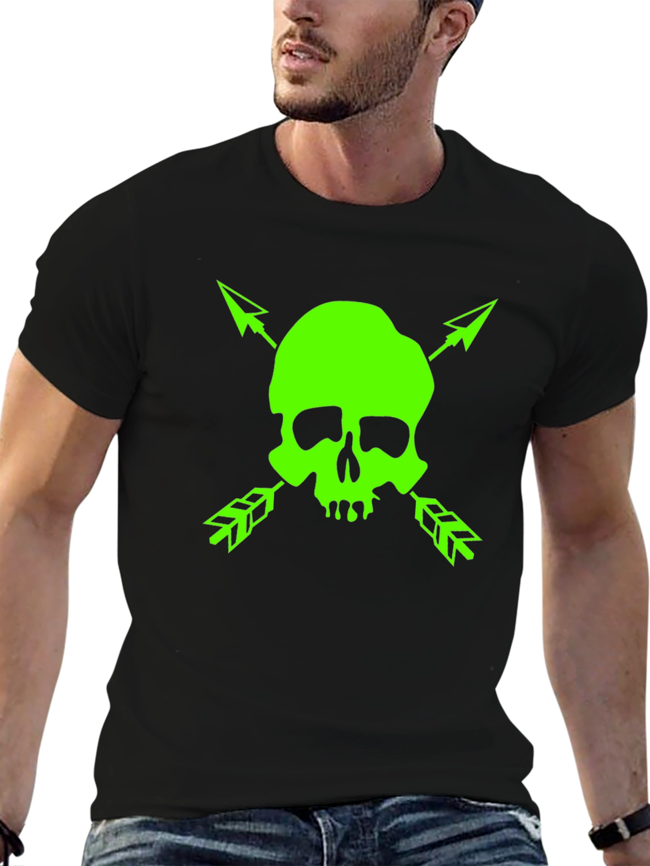Skull & Arrows Graphic Tee - Bold Black T-Shirt