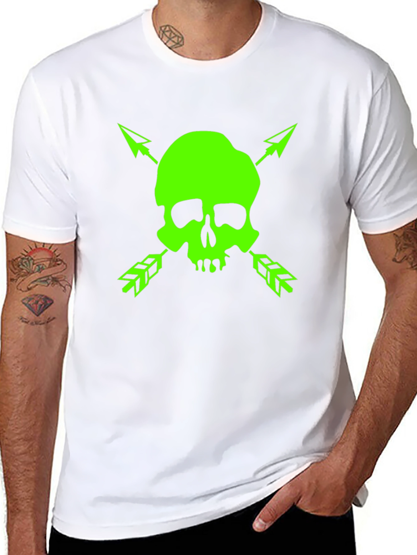 Skull & Arrows Graphic Tee - Bold Black T-Shirt