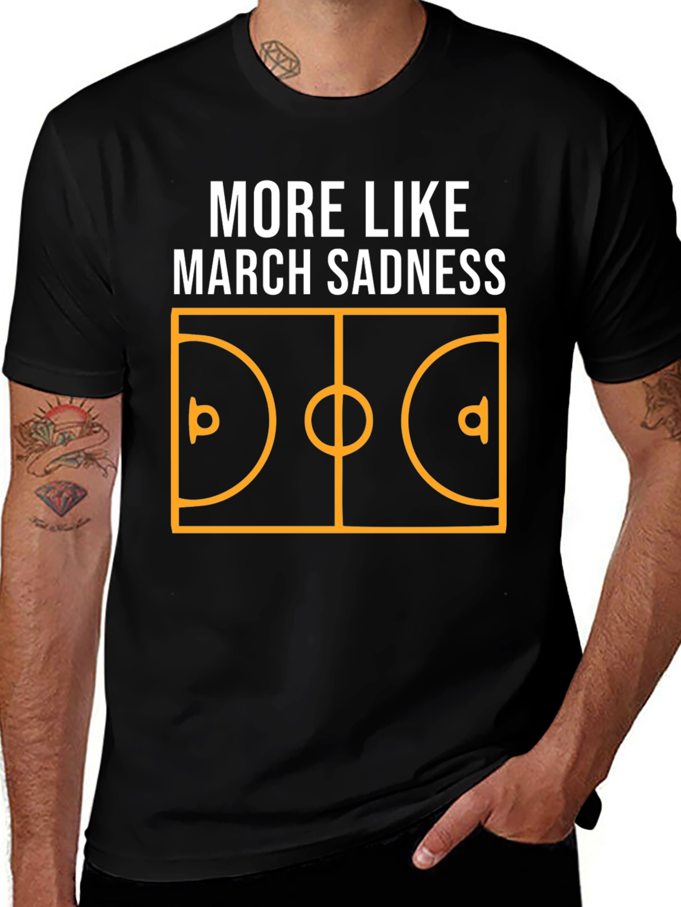 March Sadness Graphic Tee - Basketball Season Humor