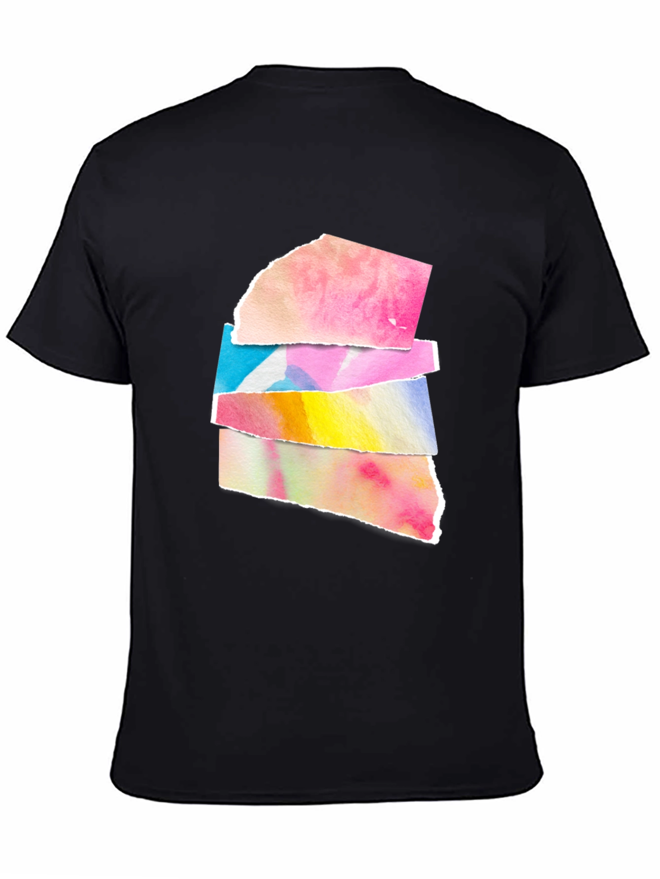 Abstract Watercolor Black T-Shirt